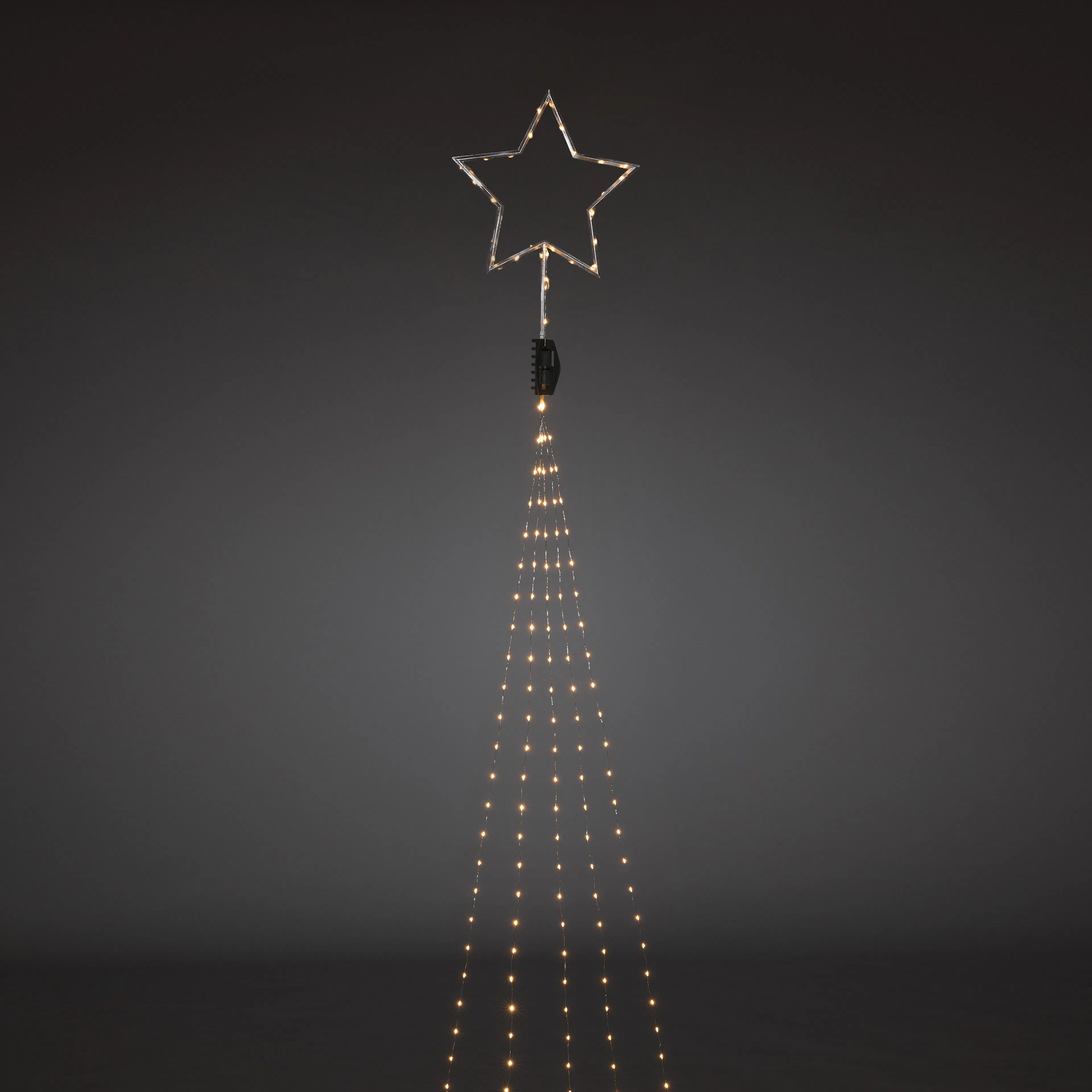 Julgransslinga silverf 274 LED Amber/Silver