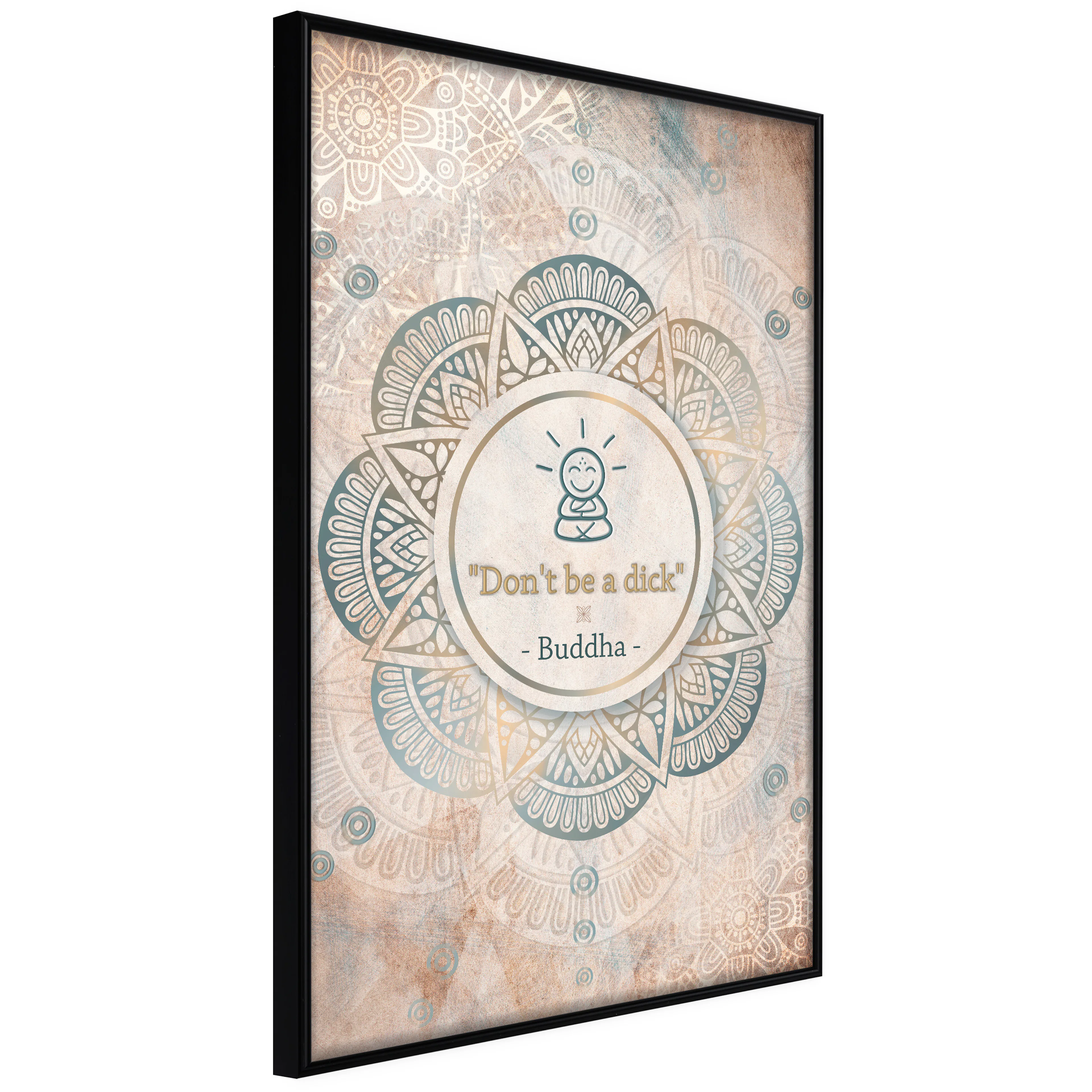 Affisch - Don't Be a Dick [Poster] 40x60 Svart ram, 40x60 cm