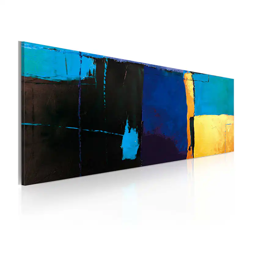 Handmålad Tavla Arkiio Fascination Den Blå Färgen 100x40