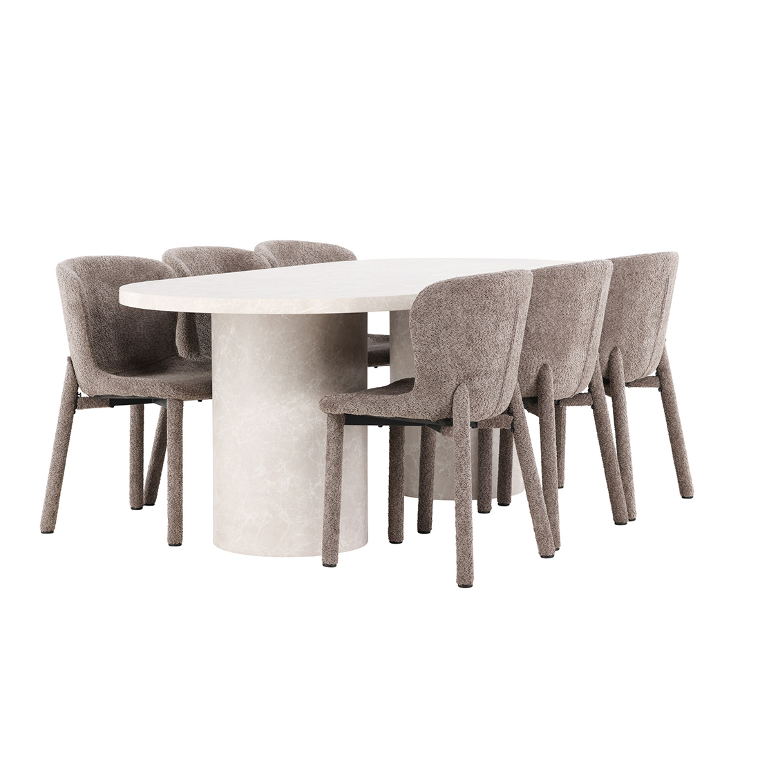 Matgrupp Venture Home Narvik med 6st Astoria Matstolar