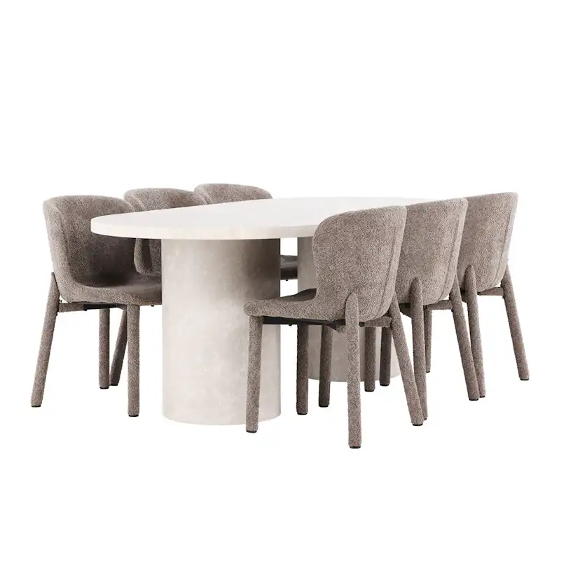 Matgrupp Venture Home Narvik med 6st Astoria Matstolar