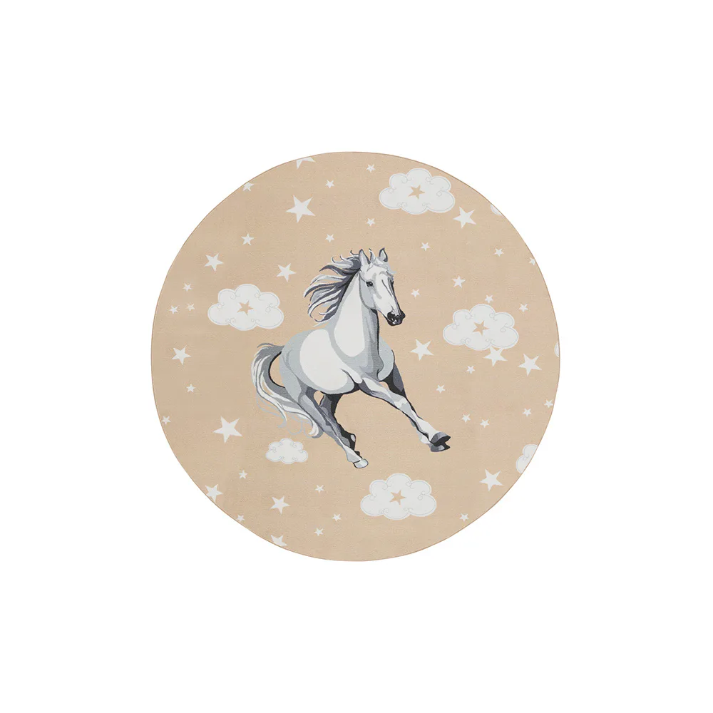 Barnmatta KM Carpets Play Häst Rund