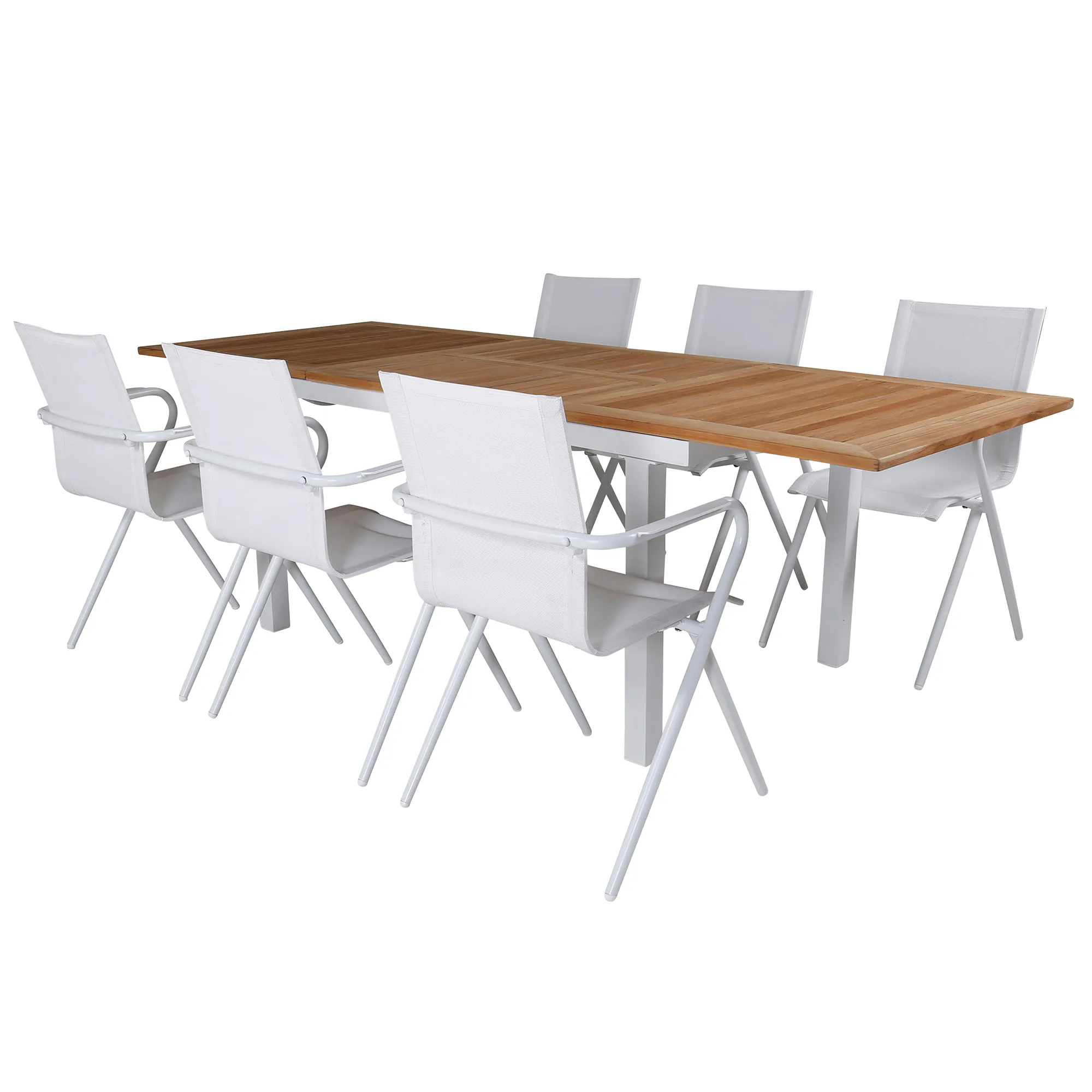Matgrupp Utomhus Venture Home Pave med 6 Act Trädgårdsstolar L: 160 cm