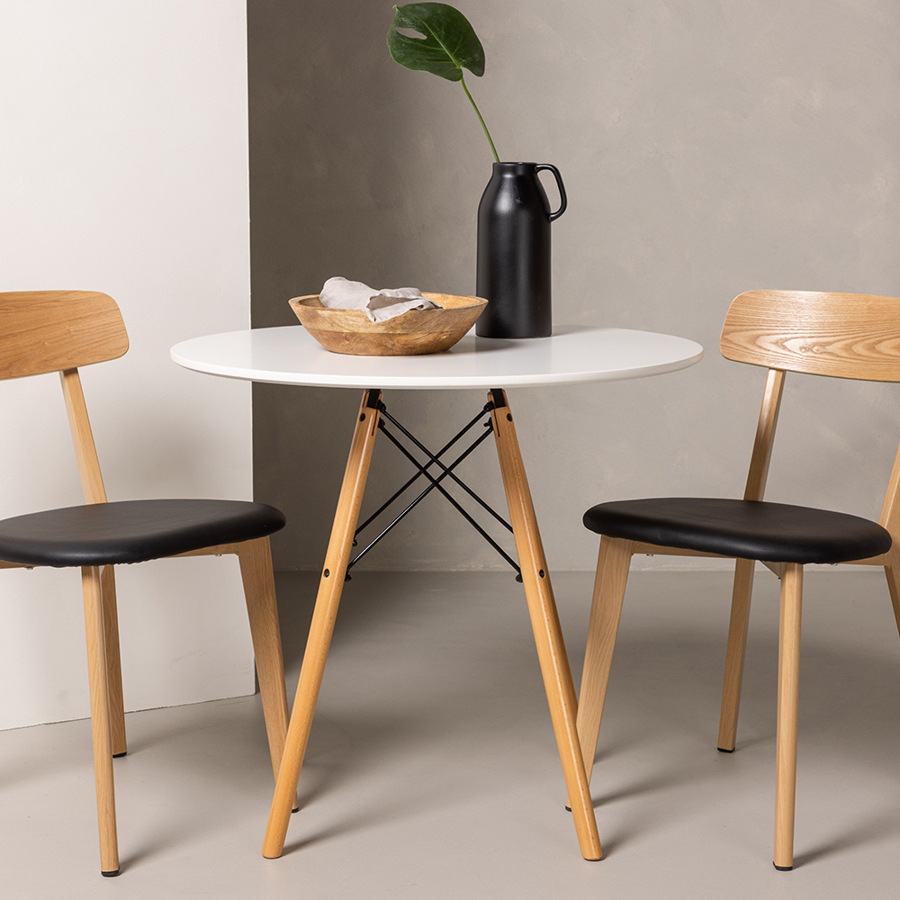 Matgrupp Venture Home Danburi Ø 60 cm med 2 Sanjos Stolar
