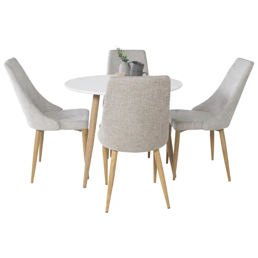 Matgrupp Venture Home Pobbie Runt med 4 Laura Stolar