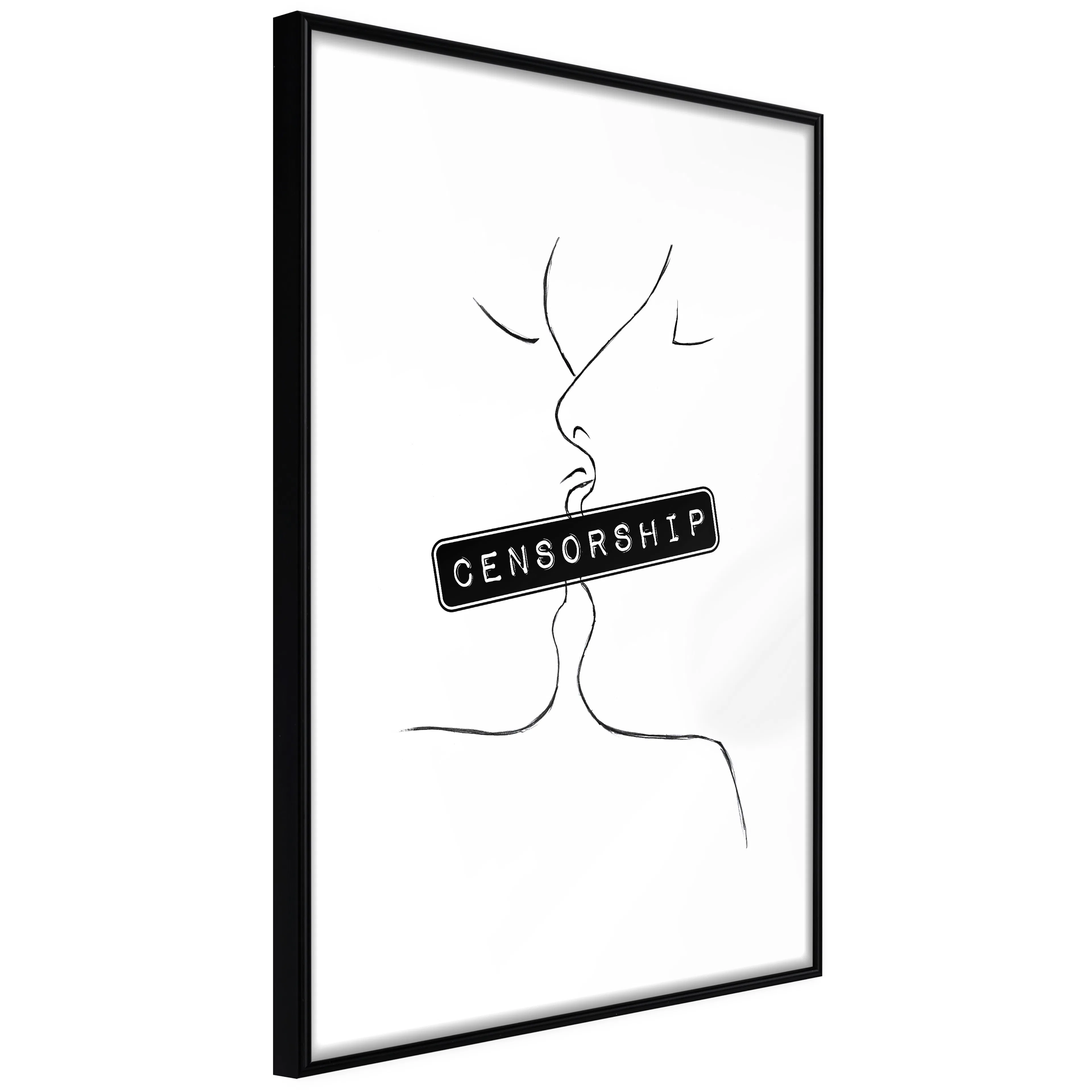 Affisch - Censorship [Poster] 40x60 Svart ram, 40x60 cm