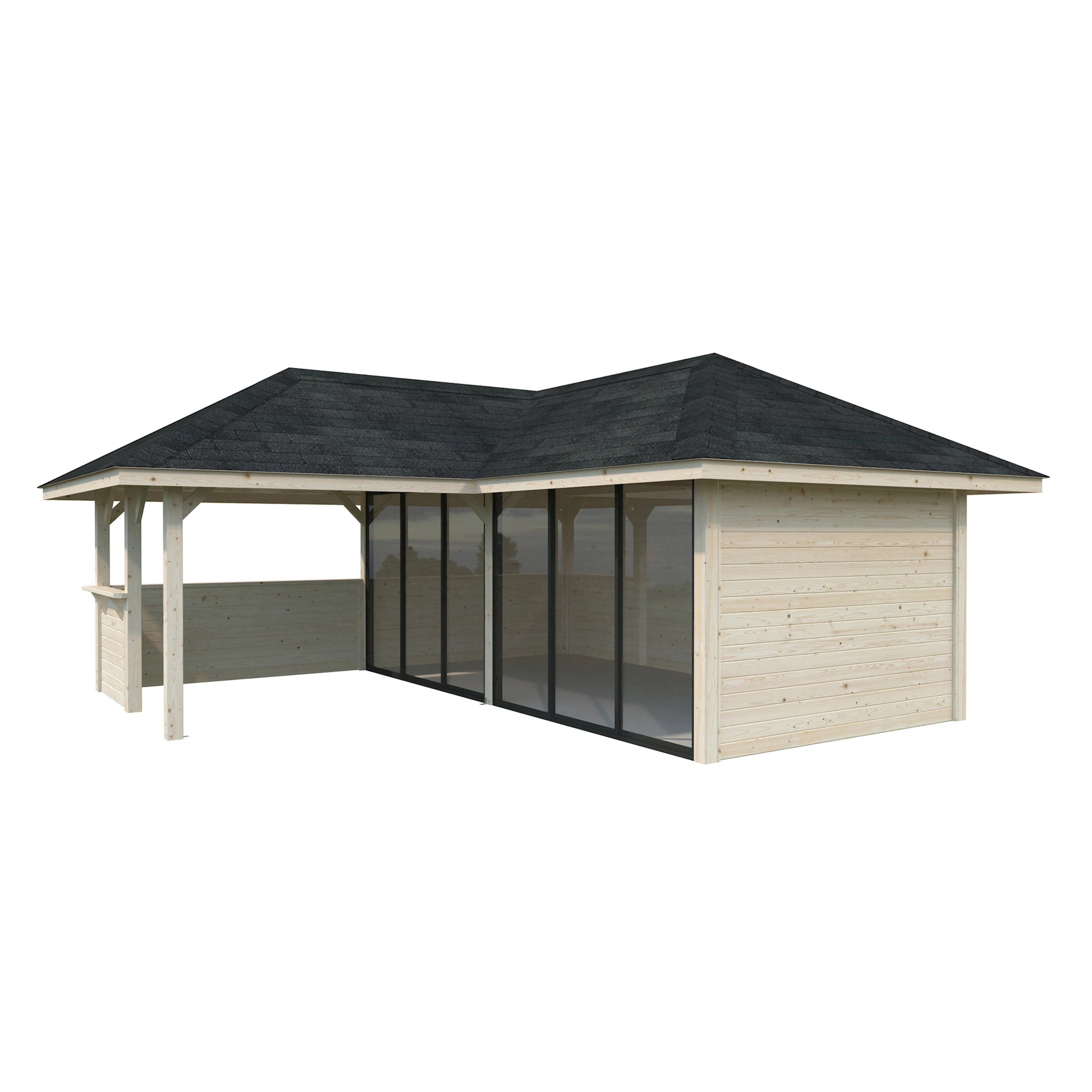 Bianca 24,9 m2 Set 522 Slide Plus WTDIP Impregnerad transparent