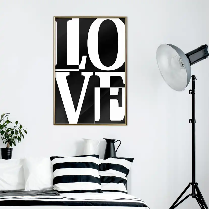 Poster Artgeist Affisch Black and White Love