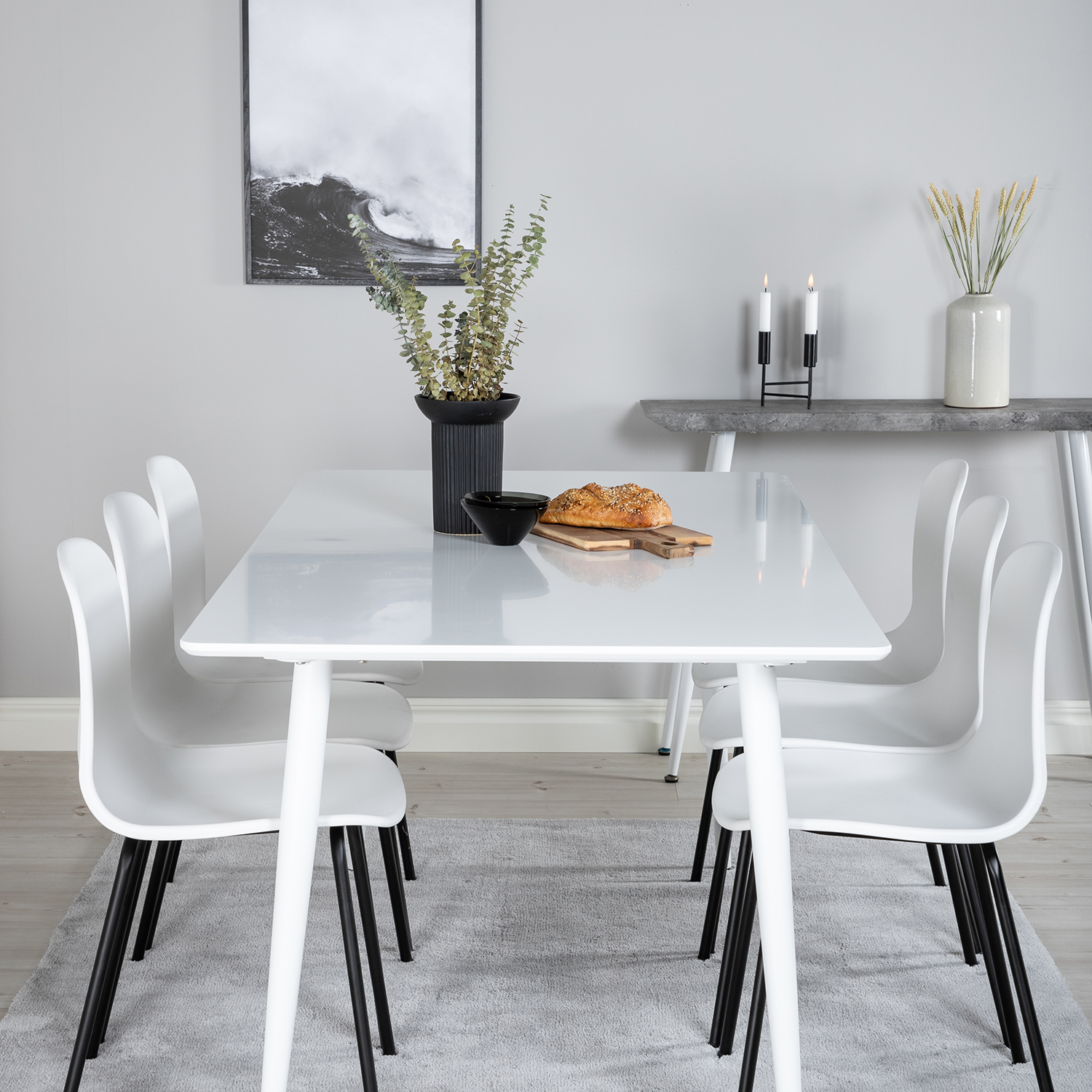 Matgrupp Venture Home Pobbie med 6 Ardi Stolar