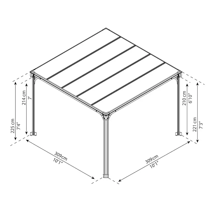 Paviljong Canopia By Palram Milano 3000