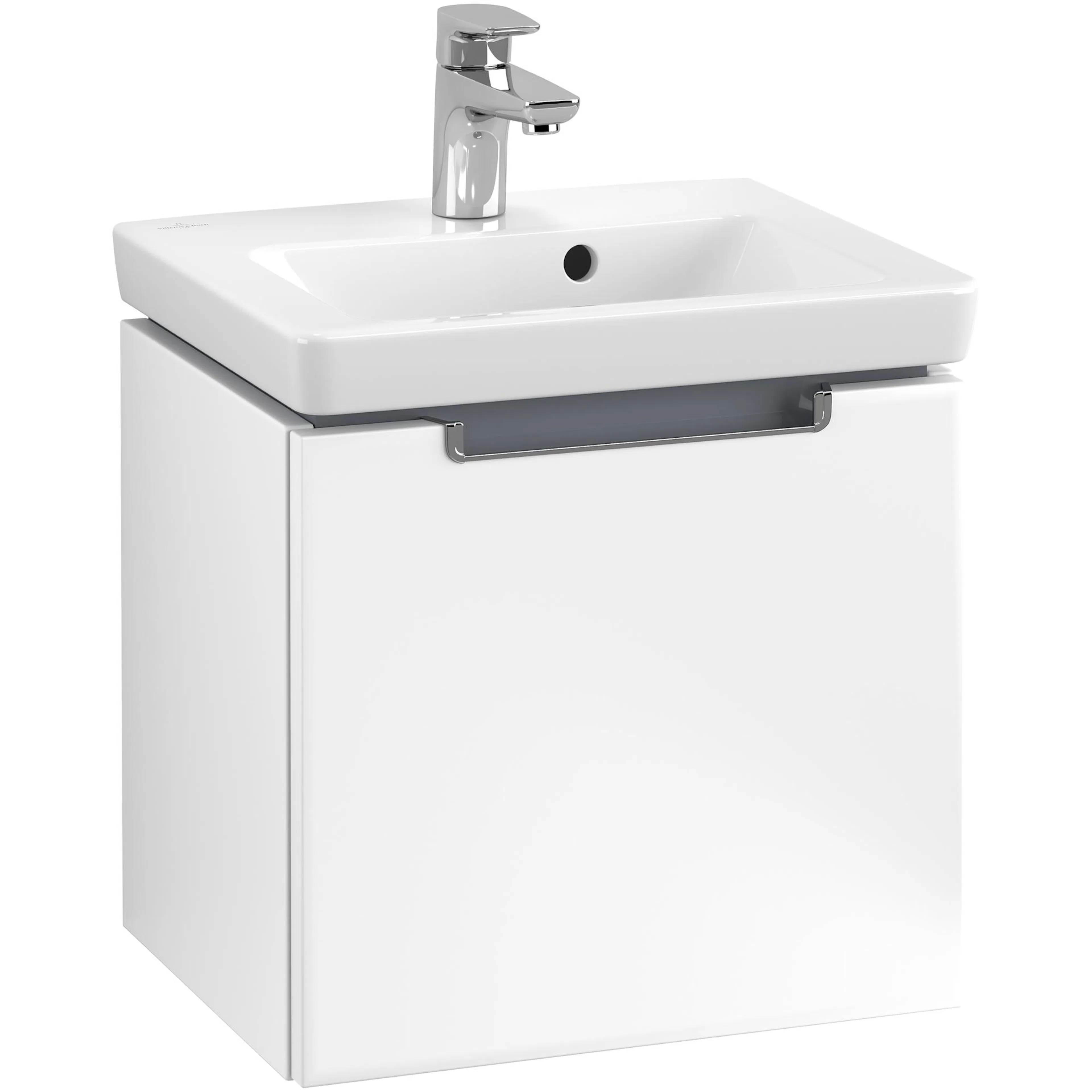 Tvättställsskåp Villeroy & Boch Subway 2.0 A68410MS Mattvit med Handtag i Blank Krom B: 440 mm