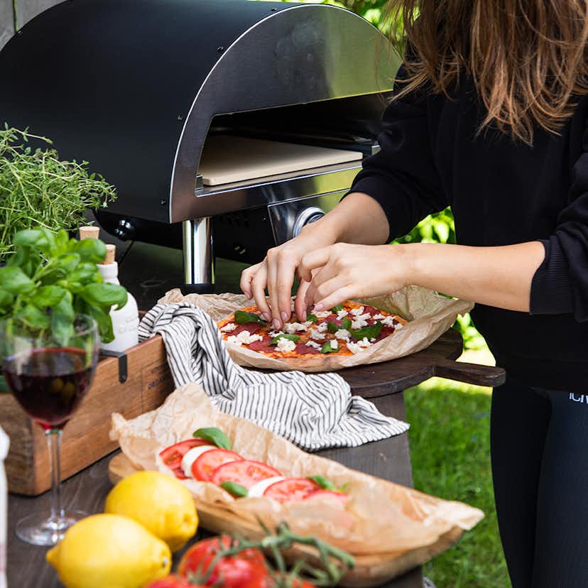 Pizzaugn Venture Home Sentosa Gasol i Svart Stål & Keramikplatta