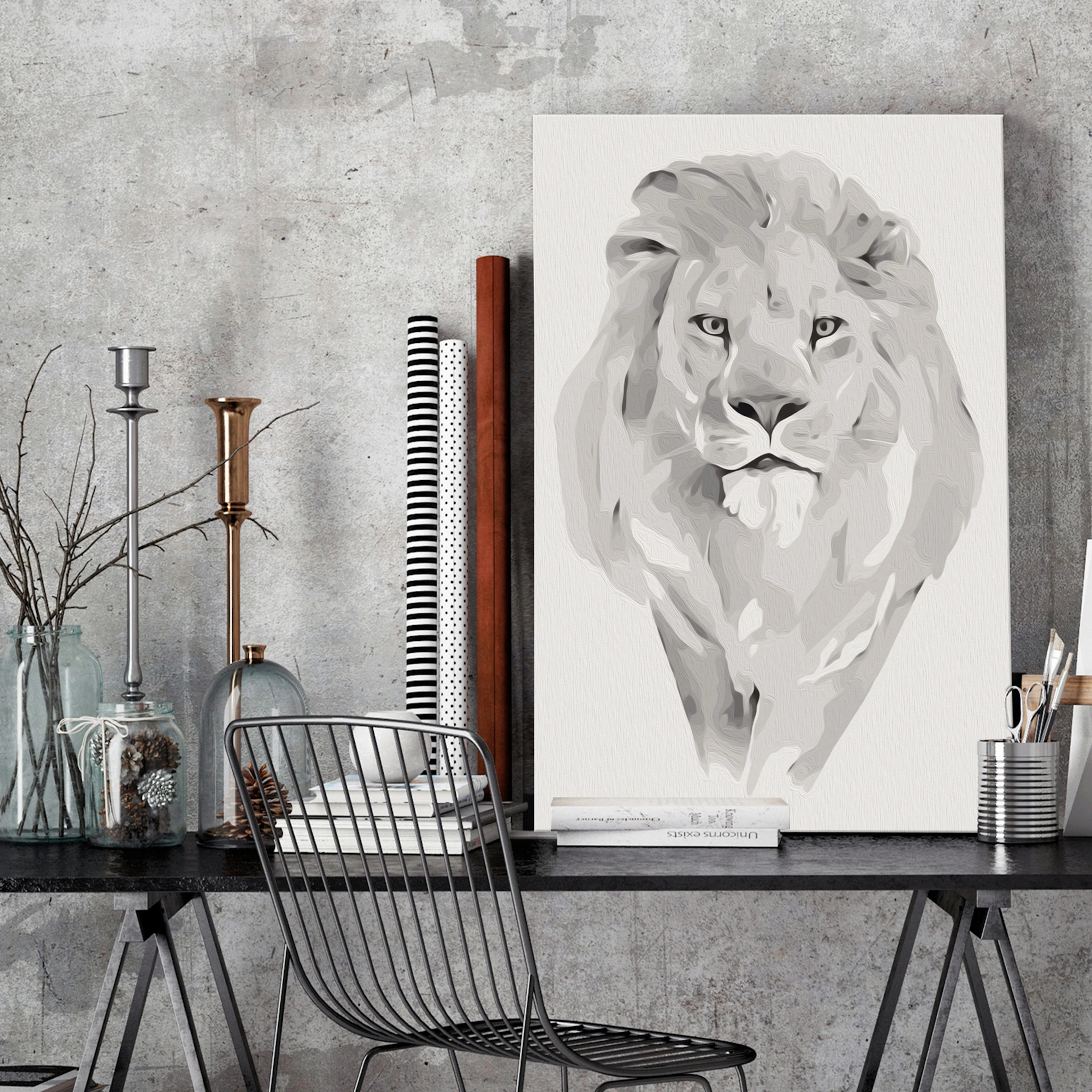 Gör-det-själv Målningar Arkiio White Lion