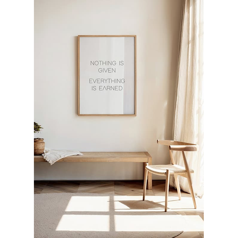 Poster Gallerix Nothing Is Given