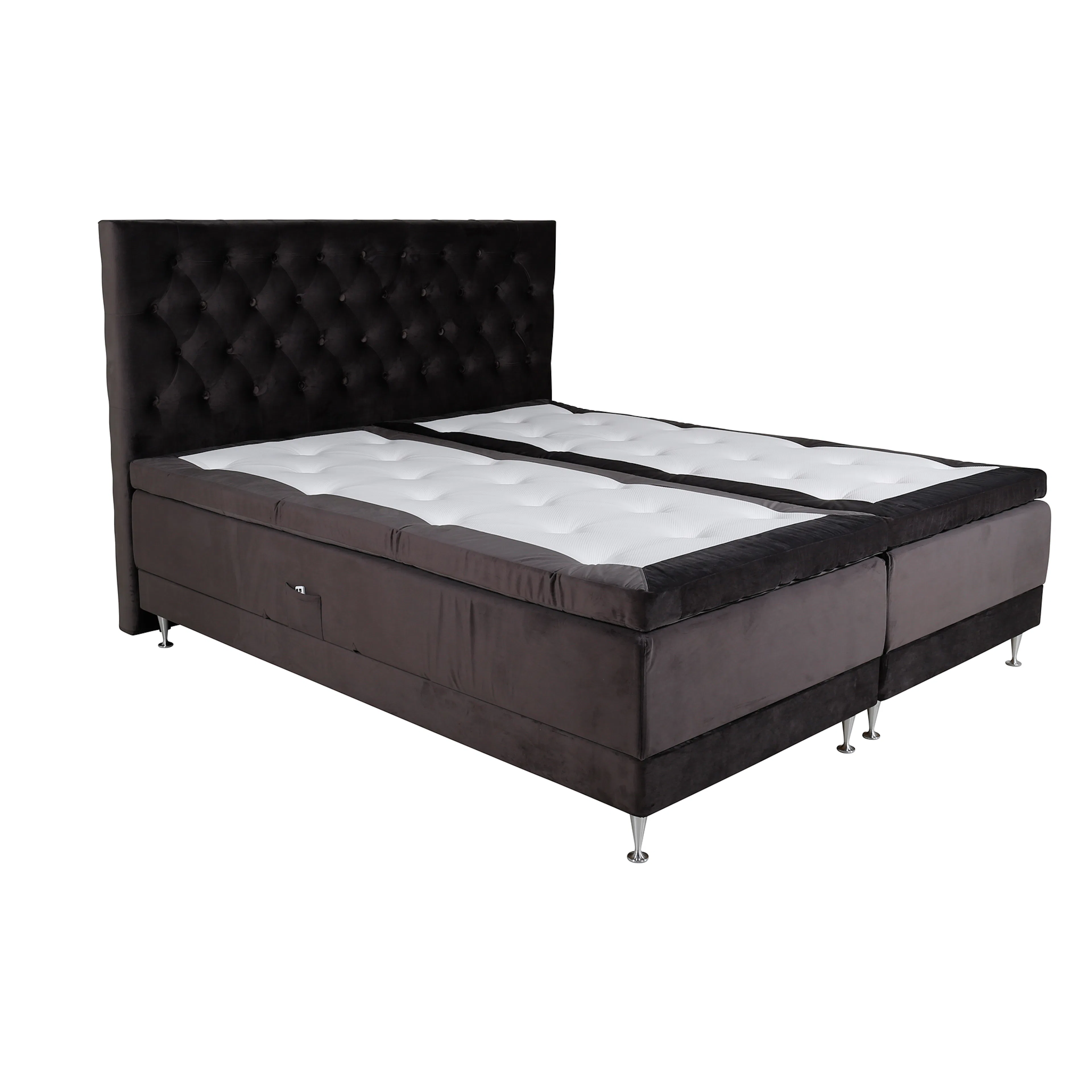Vansbro 180 cm Fast mörkgrått sammet+Gavel Furudal 180 cm mö Fast