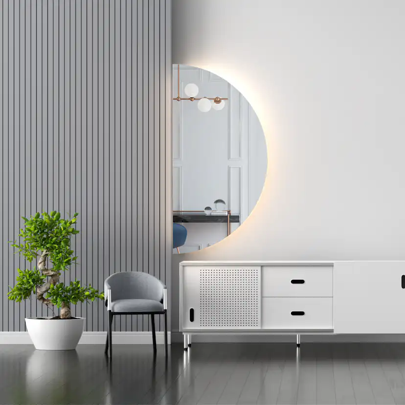 Spegel Vidi Linda med LED-belysning