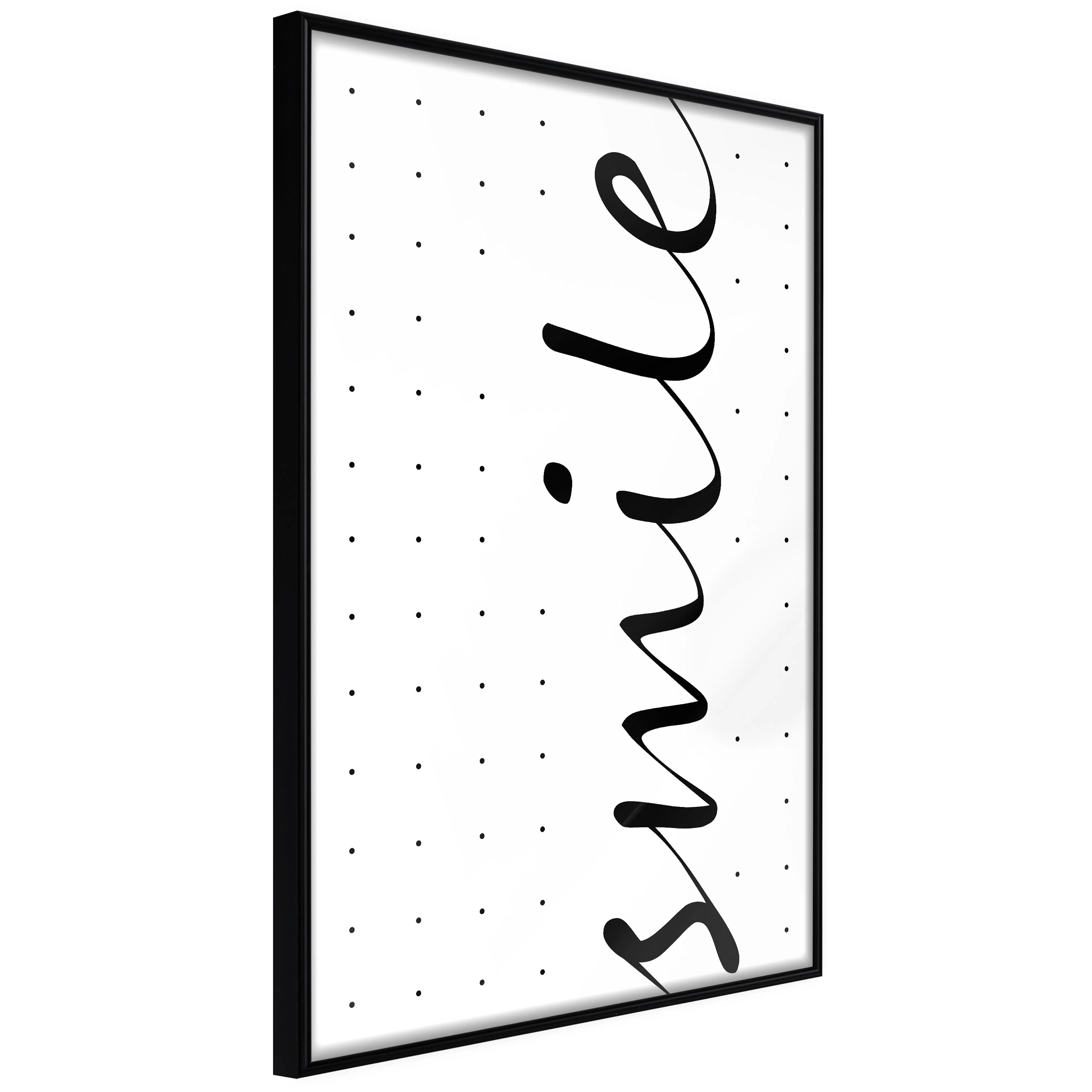 Affisch - Black and White: Smile [Poster] 40x60 Svart ram, 40x60 cm
