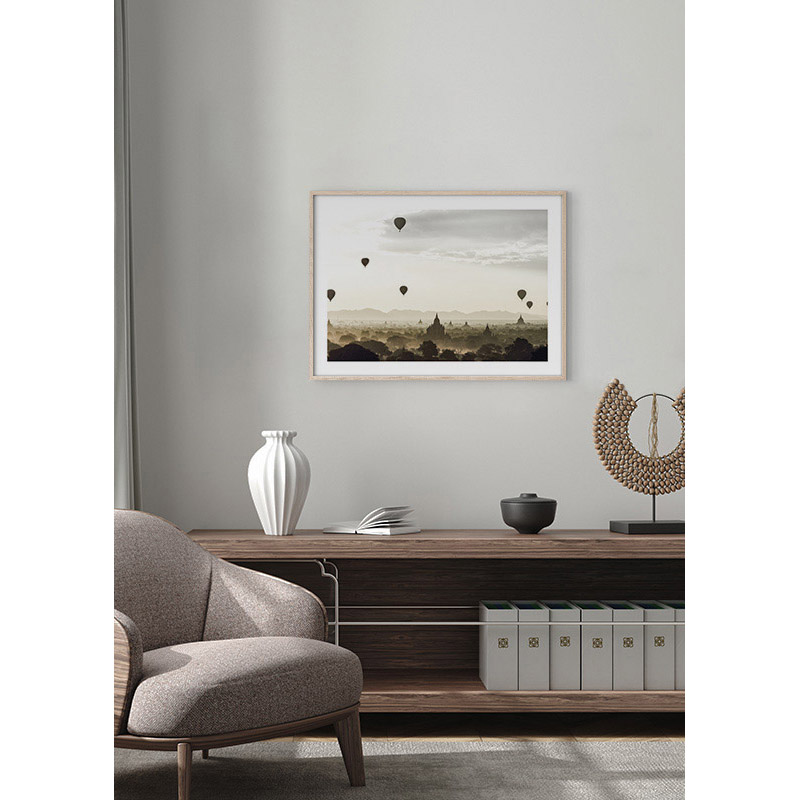 Poster Gallerix Air Balloons Over Tempel