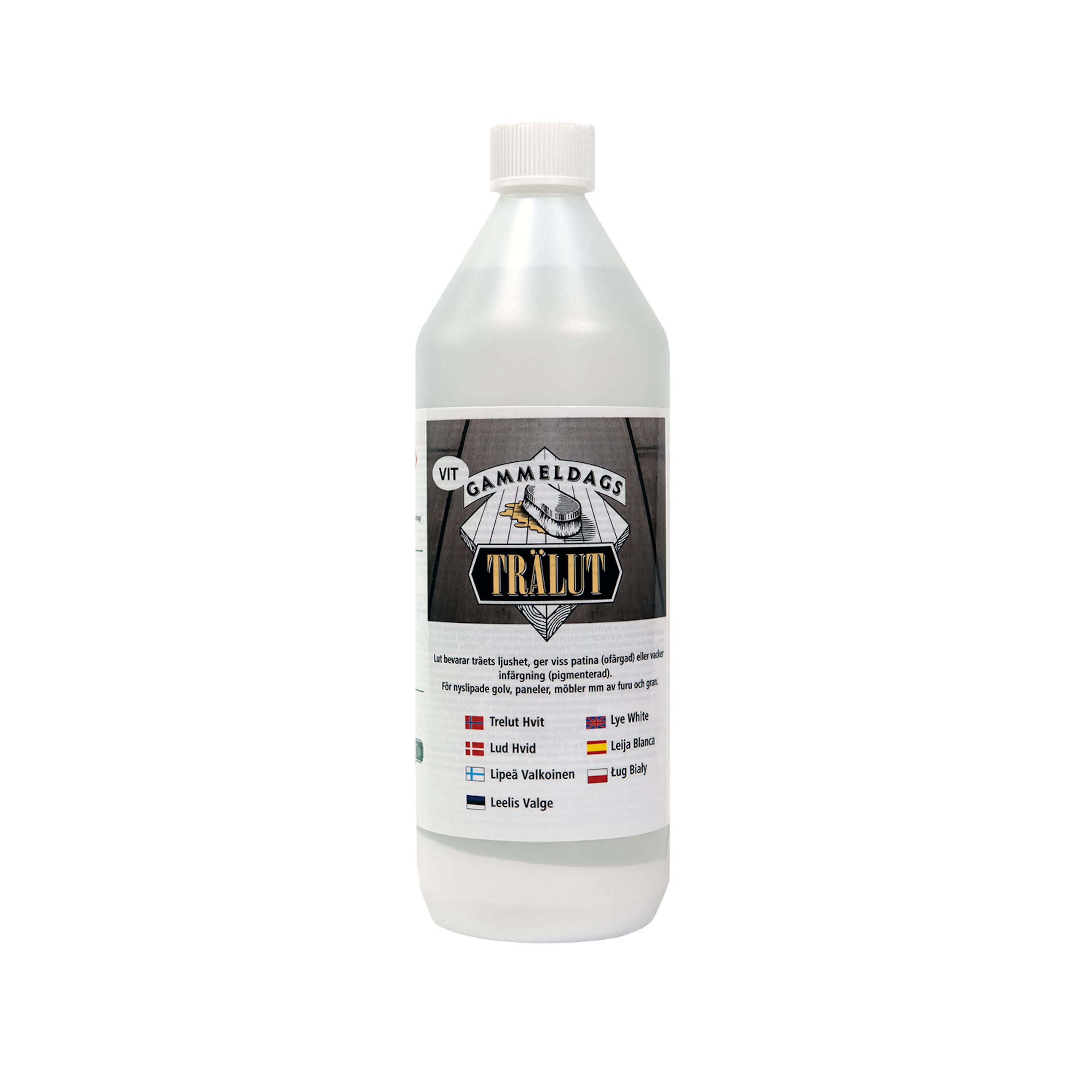 Trälut Gammeldags Vit