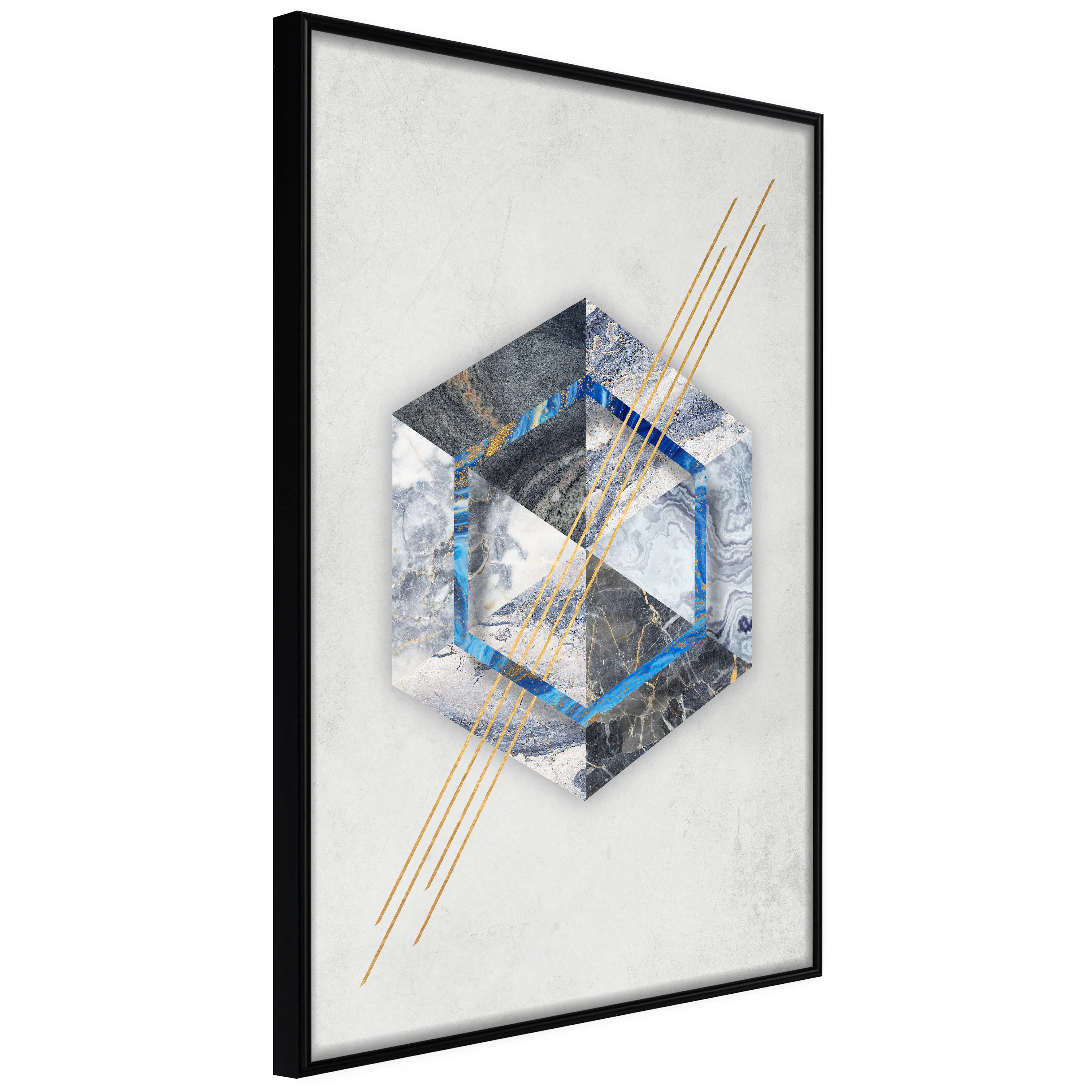 Affisch - Hexagonal Eye [Poster] 40x60 Svart ram, 40x60 cm