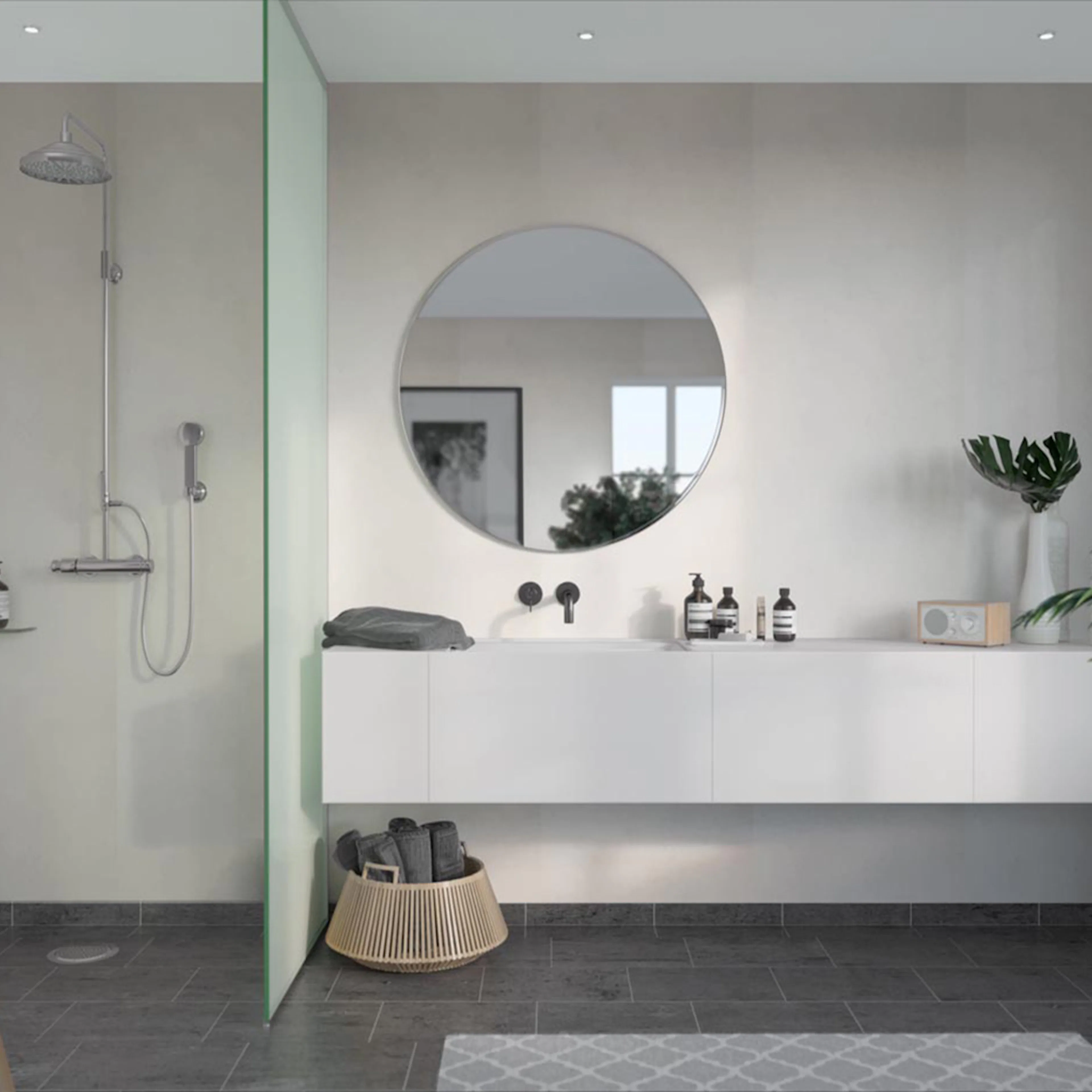 Våtrumsskiva Fibo Grey Cement 2145-L00  S