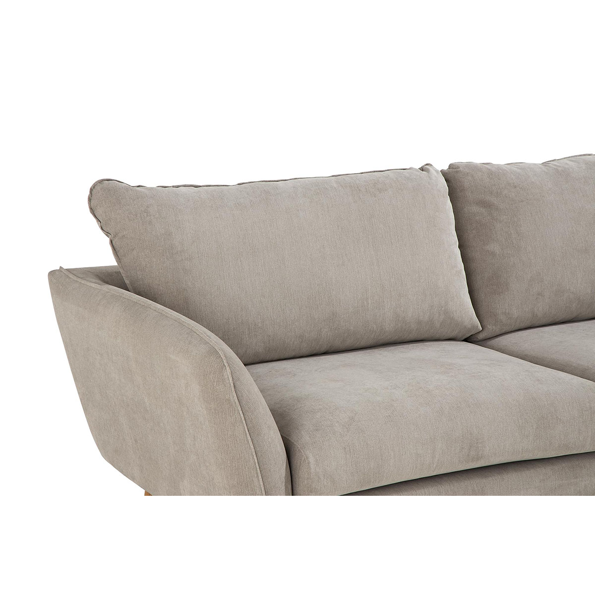 Trend Lyx Schäslongsoffa Höger Beige, Svarta ben