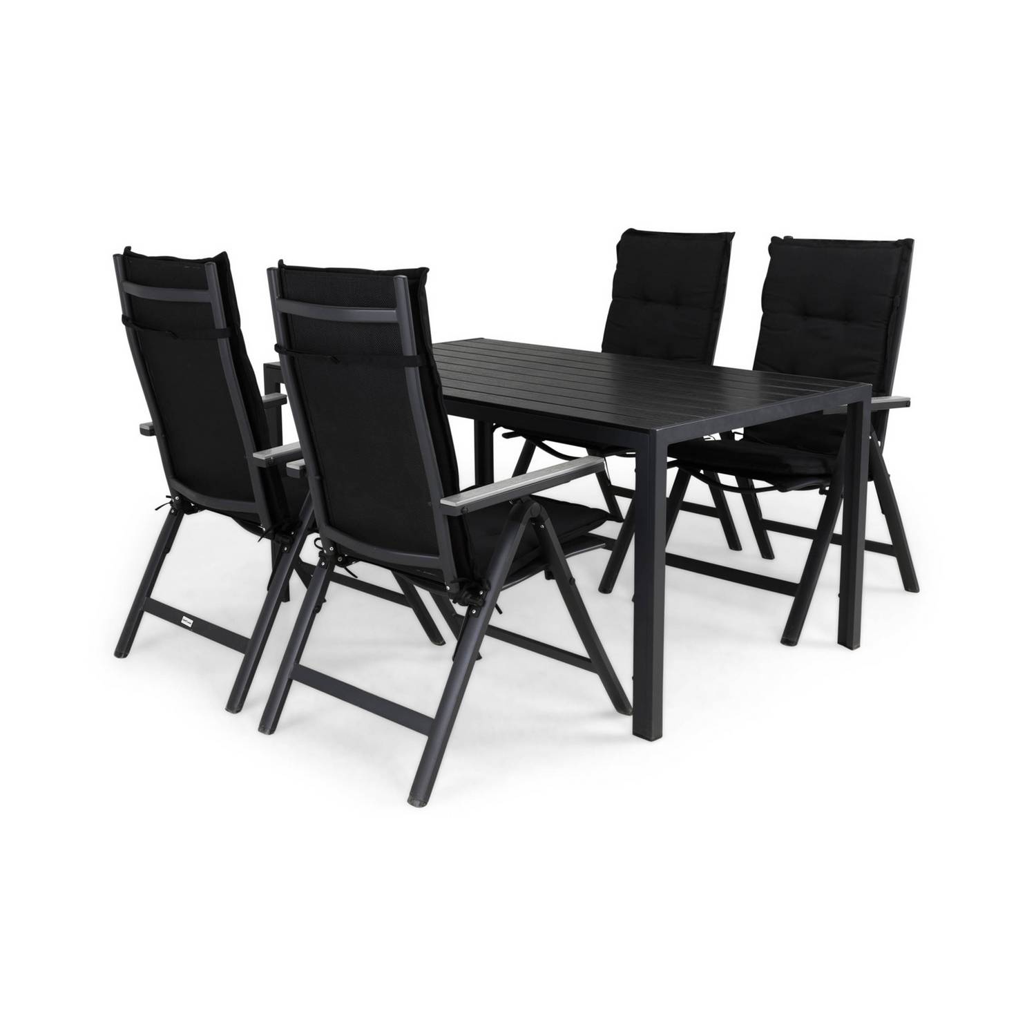 Matgrupp Comfort Garden Tunis Matgrupp Utomhus 150x90 med 4 Monaco Light Positionsstol m Dyna