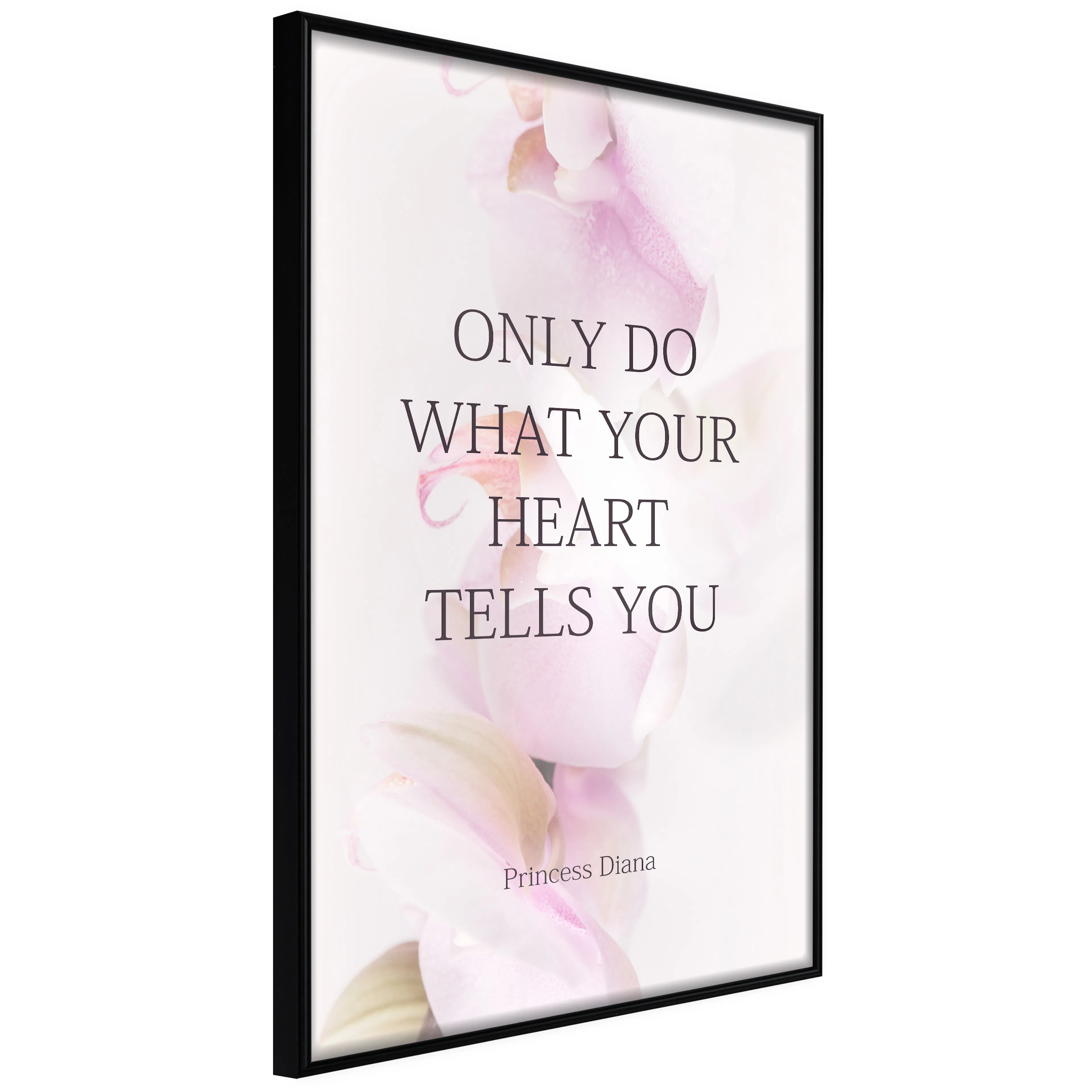Affisch - Do What Your Heart Tells [Poster] 40x60 Svart ram, 40x60 cm