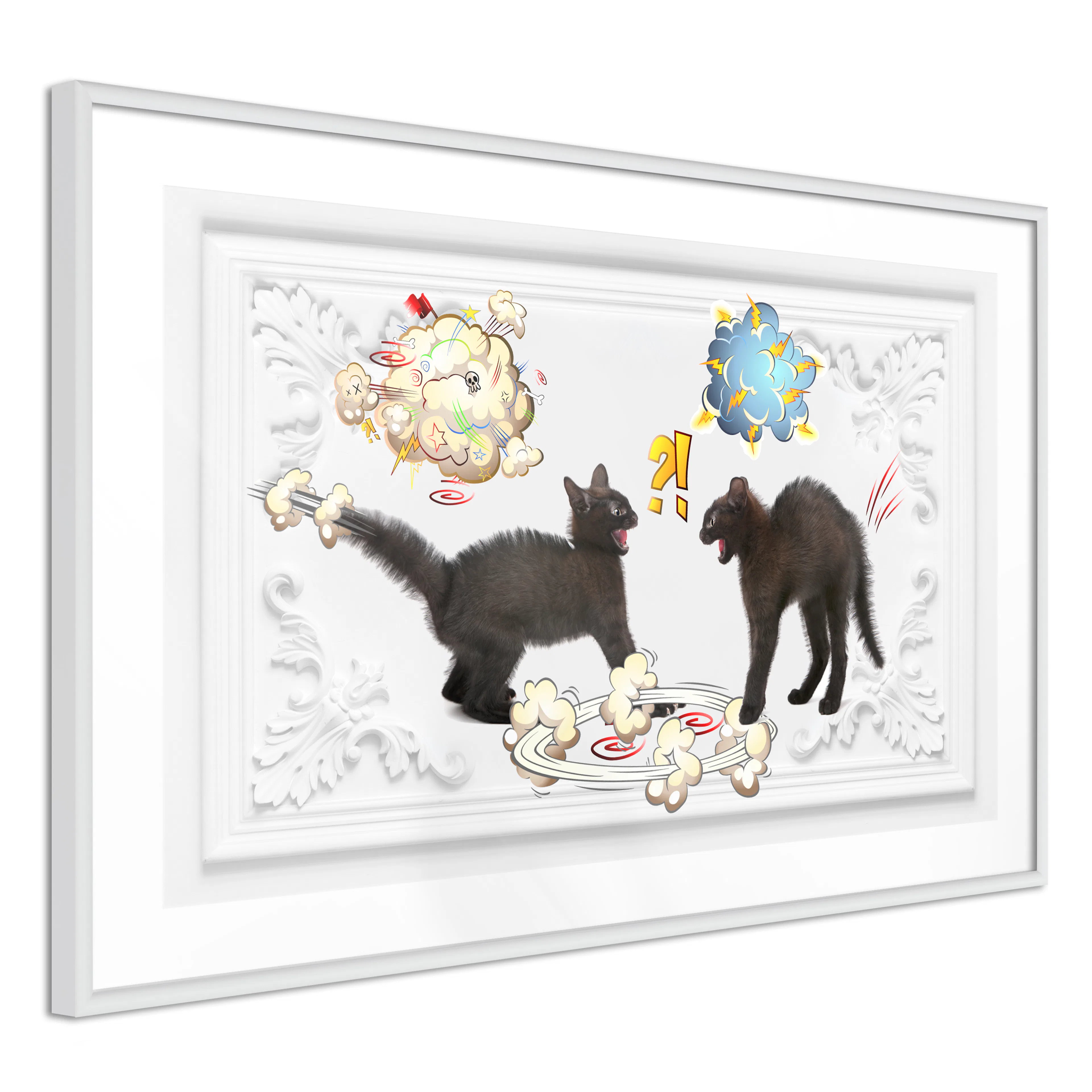 Poster Artgeist Affisch Cat Quarrel