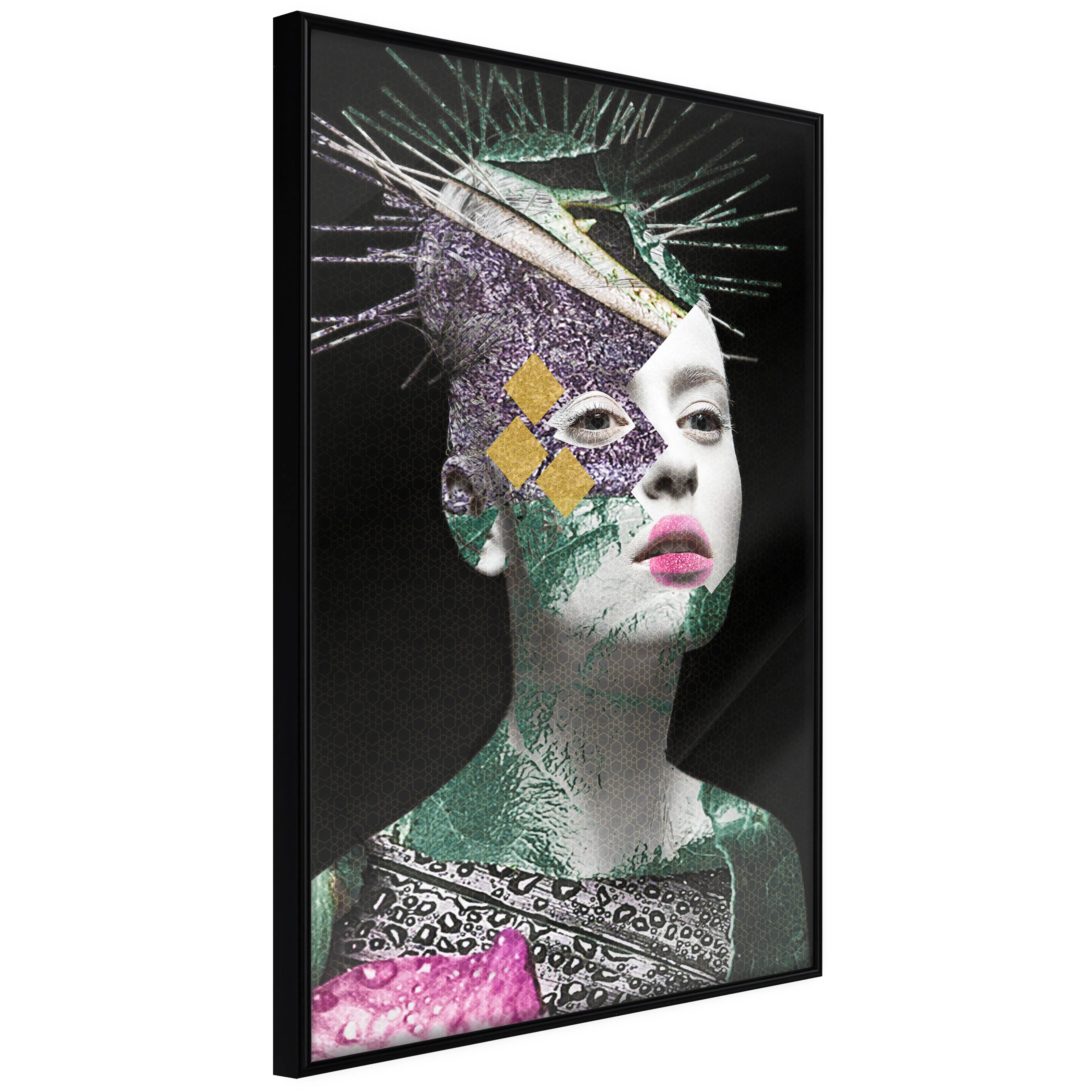 Affisch - Colourful Portrait [Poster] 40x60 Svart ram, 40x60 cm