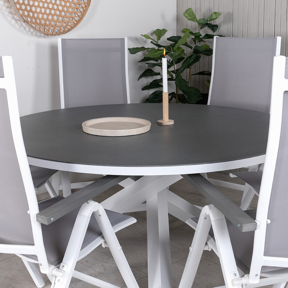 Matgrupp Venture Home Copacabana med 6 Aleyna Positionsstolar med Högt Ryggstöd