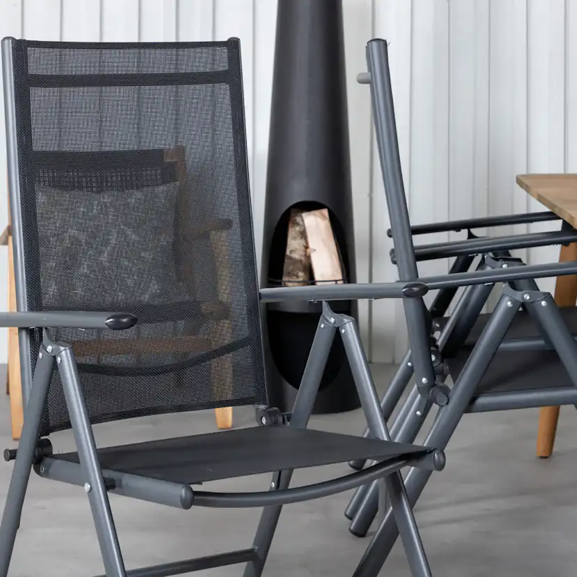 Matgrupp Venture Home Julian Matgrupp Utomhus 210cm med 6 Break Positionsstolar