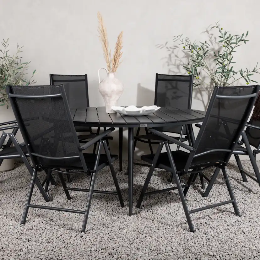 Matgrupp Venture Home Break Matgrupp Utomhus Rund 150 cm med 6 Break Positionsstol