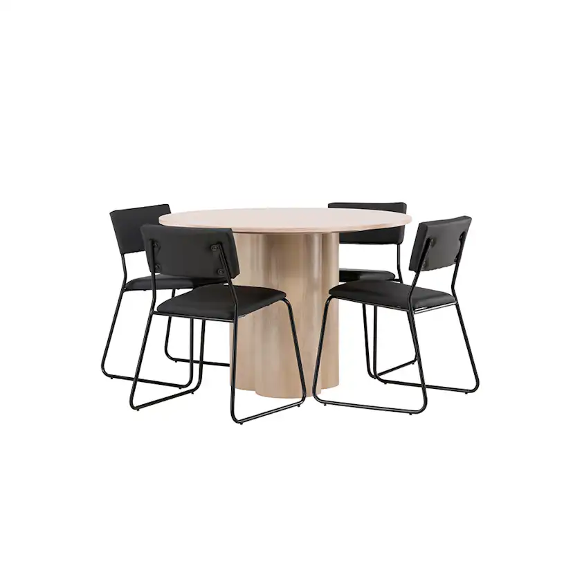 Matgrupp Venture Home Olivia med 4 Kenth Stolar Natur
