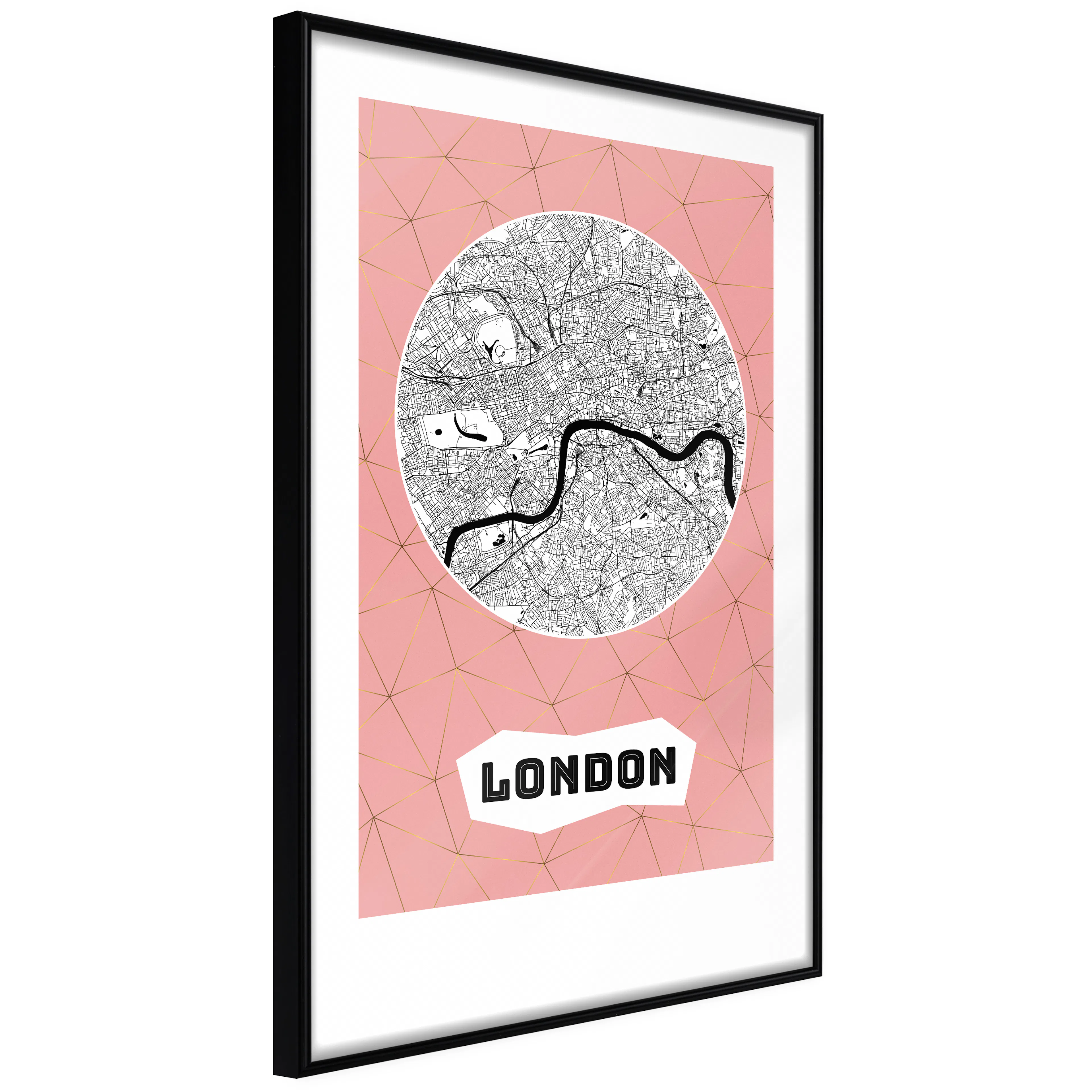 Affisch - Central London [Poster] 40x60 Svart ram, 40x60 cm
