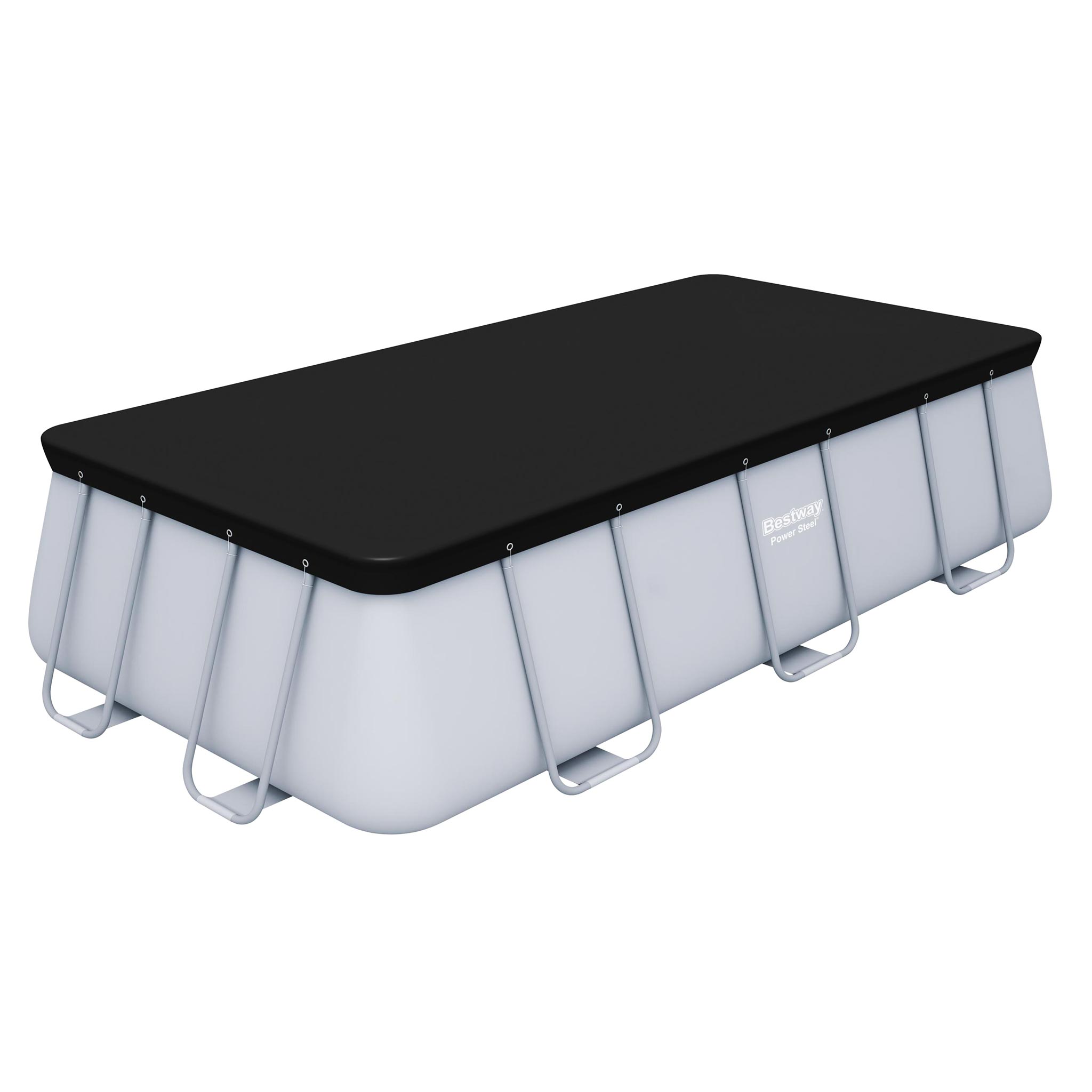 Poolöverdrag Bestway Flowclear PVC Svart 4,12 x 2,01 m Poolskydd
