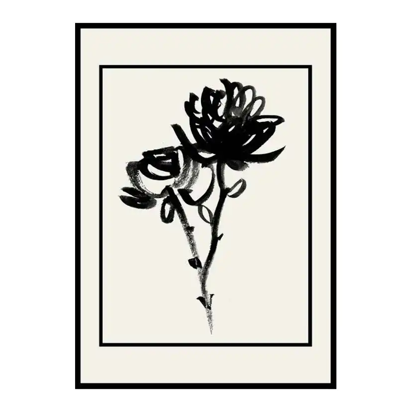 Poster Gallerix Black Flowers