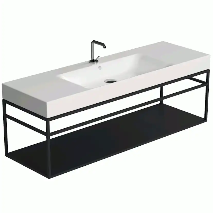 Cento 140 porcelænsåndvask, Hvid Vit