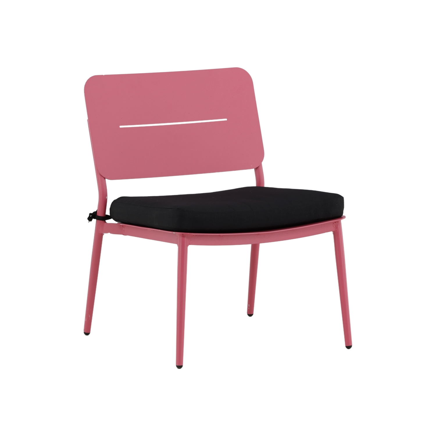 Lina lounge Chair - Pink / Black Cushion Rosa