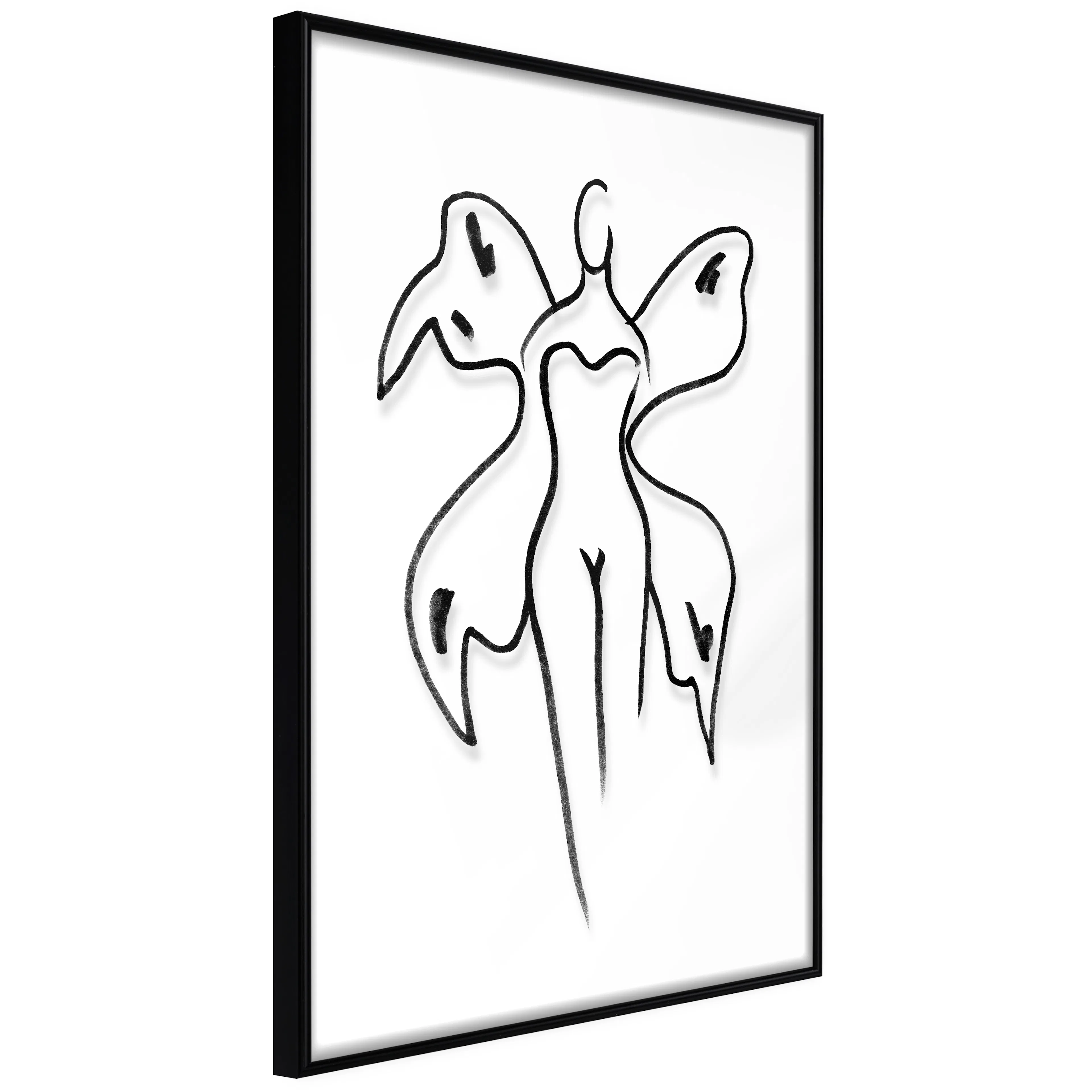 Affisch - Butterfly Woman [Poster] 40x60 Svart ram, 40x60 cm