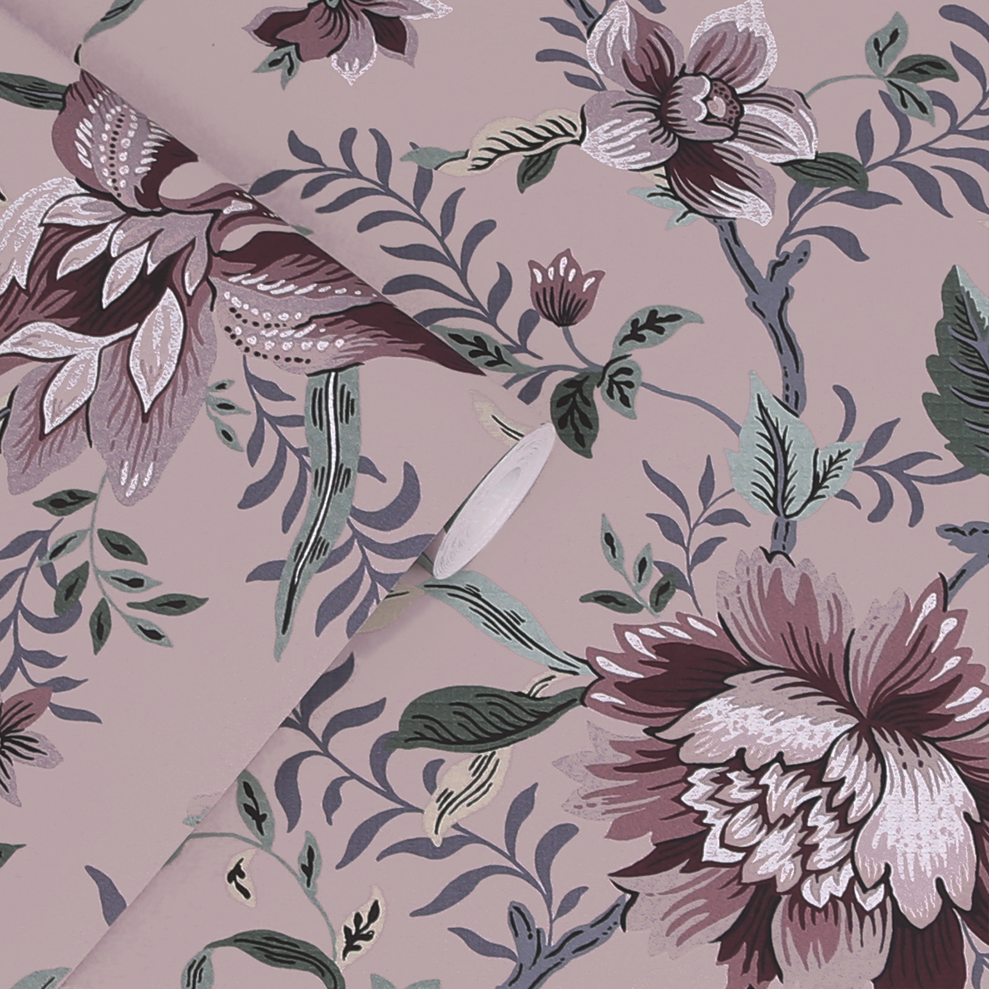 Tapet Laura Ashley Edita’s Garden Pale Blackberry 121091