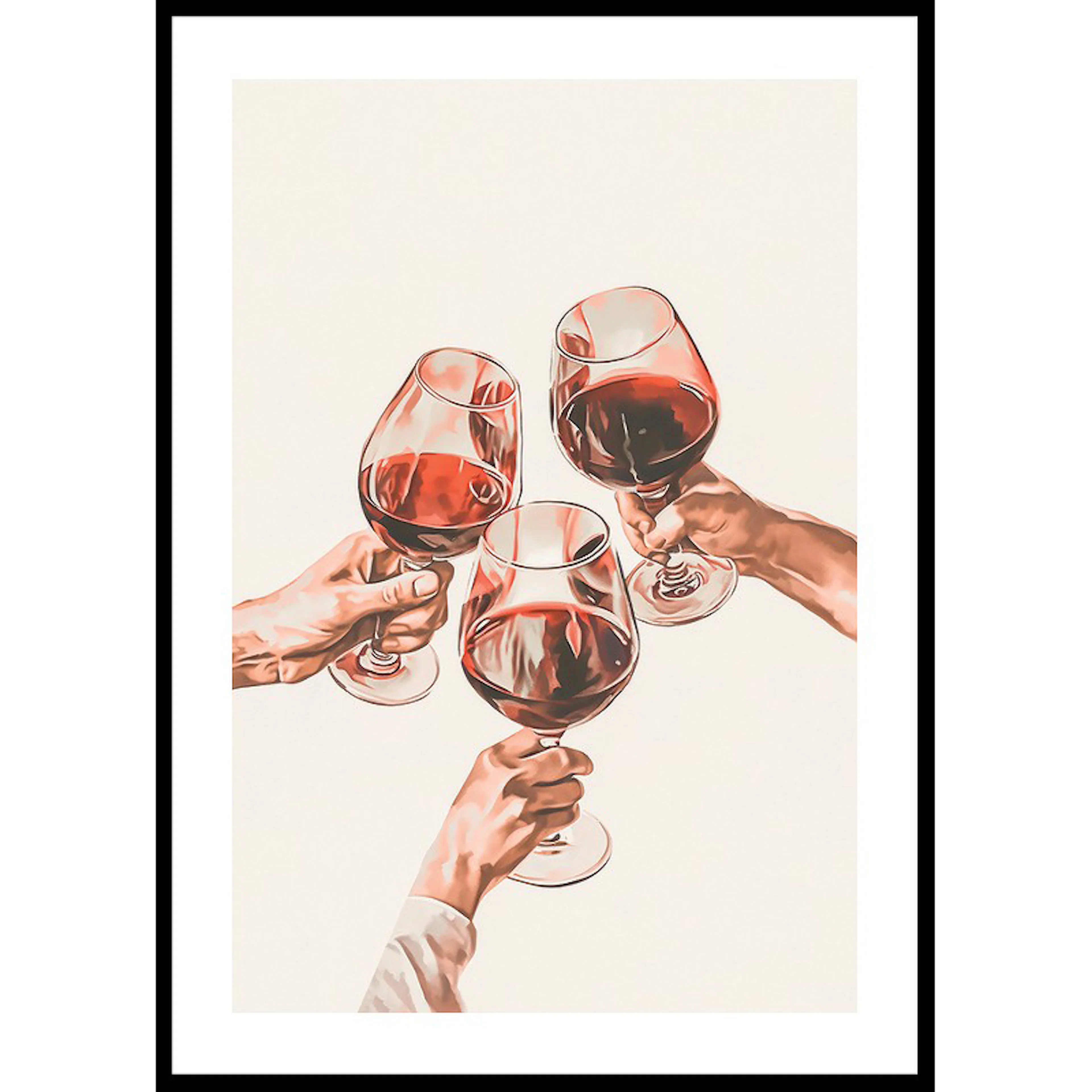 Wine Toast Among Friends 30x40 30x40 cm