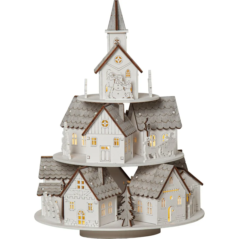 Julby Star Trading Grauberg med Belysning & Musikspel