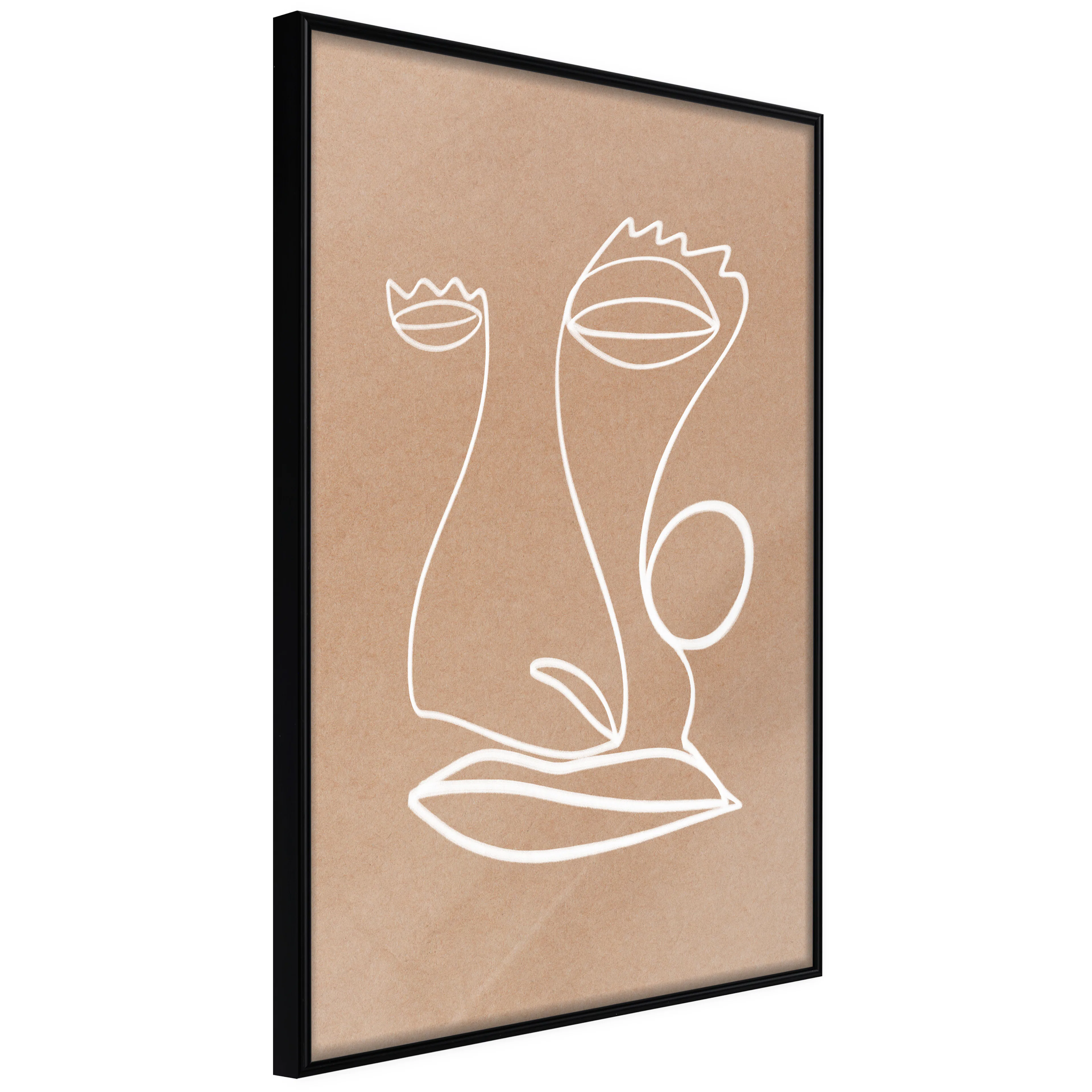 Affisch - White Portrait [Poster] 40x60 Svart ram, 40x60 cm