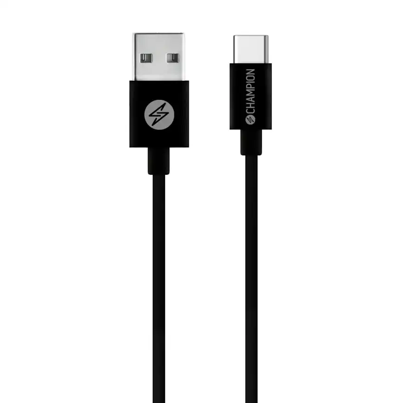 USB-A Champion till USB-C Kabel 1m Svart