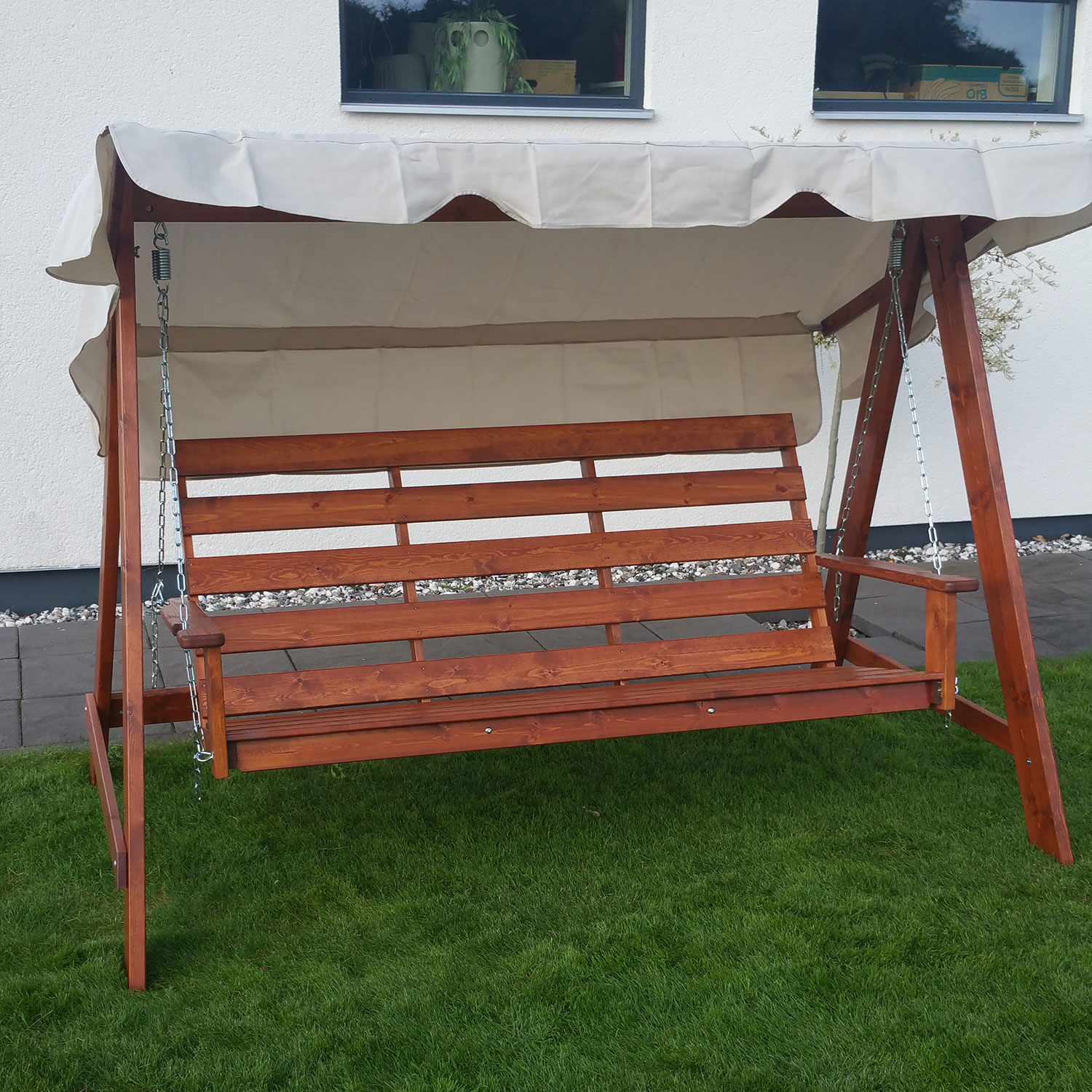 Hammock Eden Wood Mellby 3-sits Hängsoffa Brunlaserad Utomhus