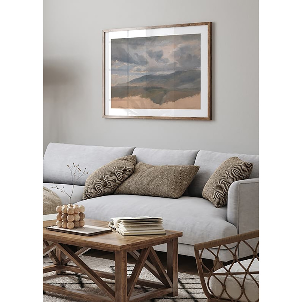 Poster Gallerix Landscape Study With Clouds By Emile Loubon