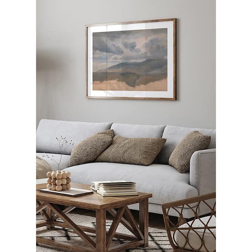 Poster Gallerix Landscape Study With Clouds By Emile Loubon