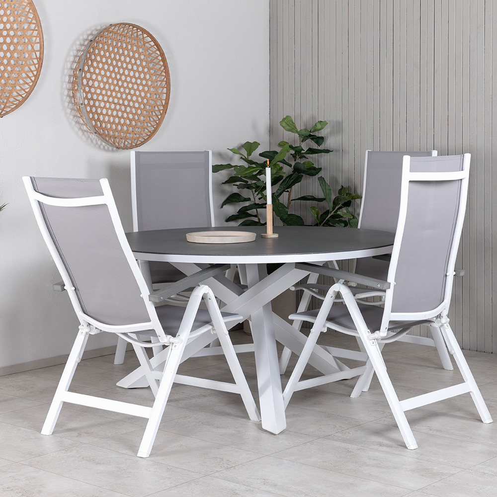 Matgrupp Venture Home Copacabana med 4 Aleyna Positionsstolar