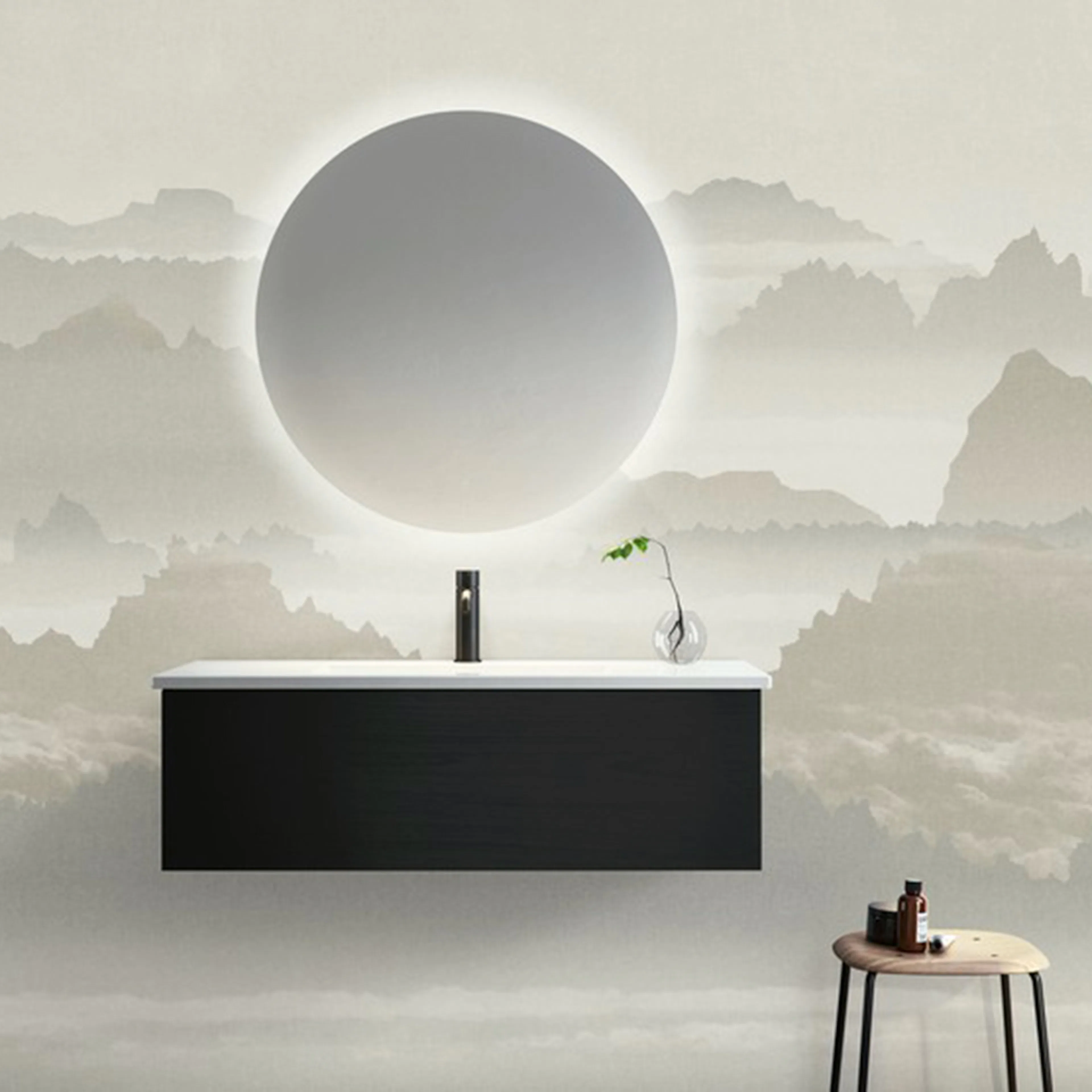 Våtrumsvägg Tarkett Aquarelle Misty Mountain Blue